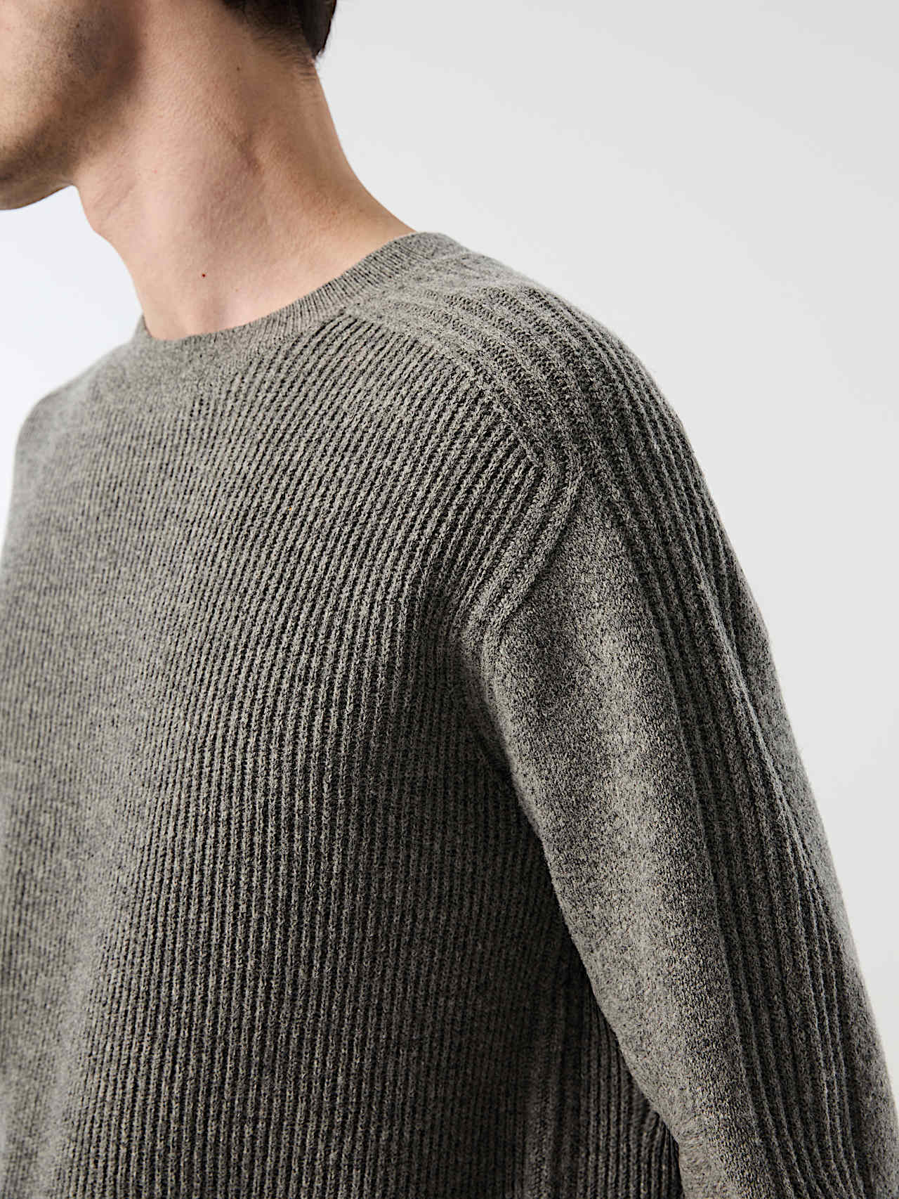 AlphaTauri | FREIMS V1.Y10.02 | Maglione in maglia 3D lana in Dark Grey Melange for Uomo