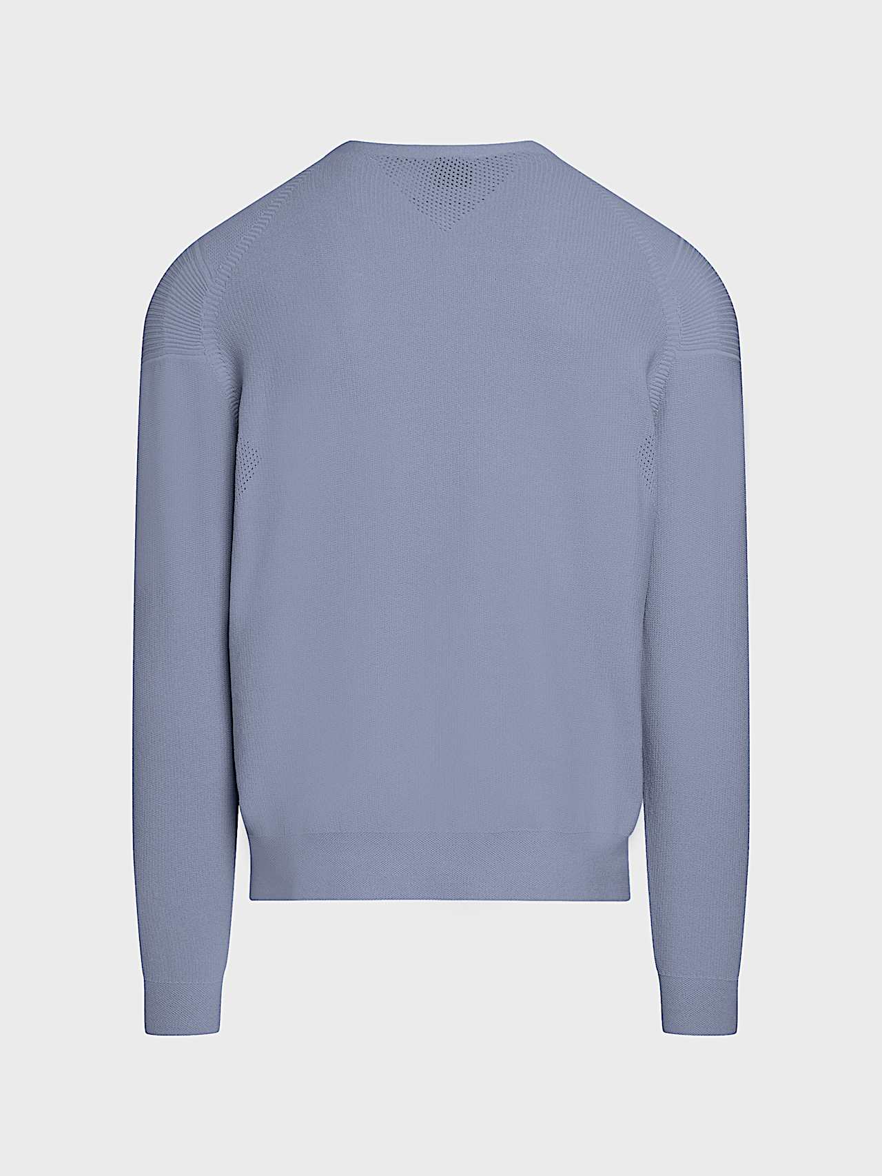 AlphaTauri | FOSOP V5.Y10.02 | Pull col rond en maille performance 3D sans coutures in Grey Blue for Homme