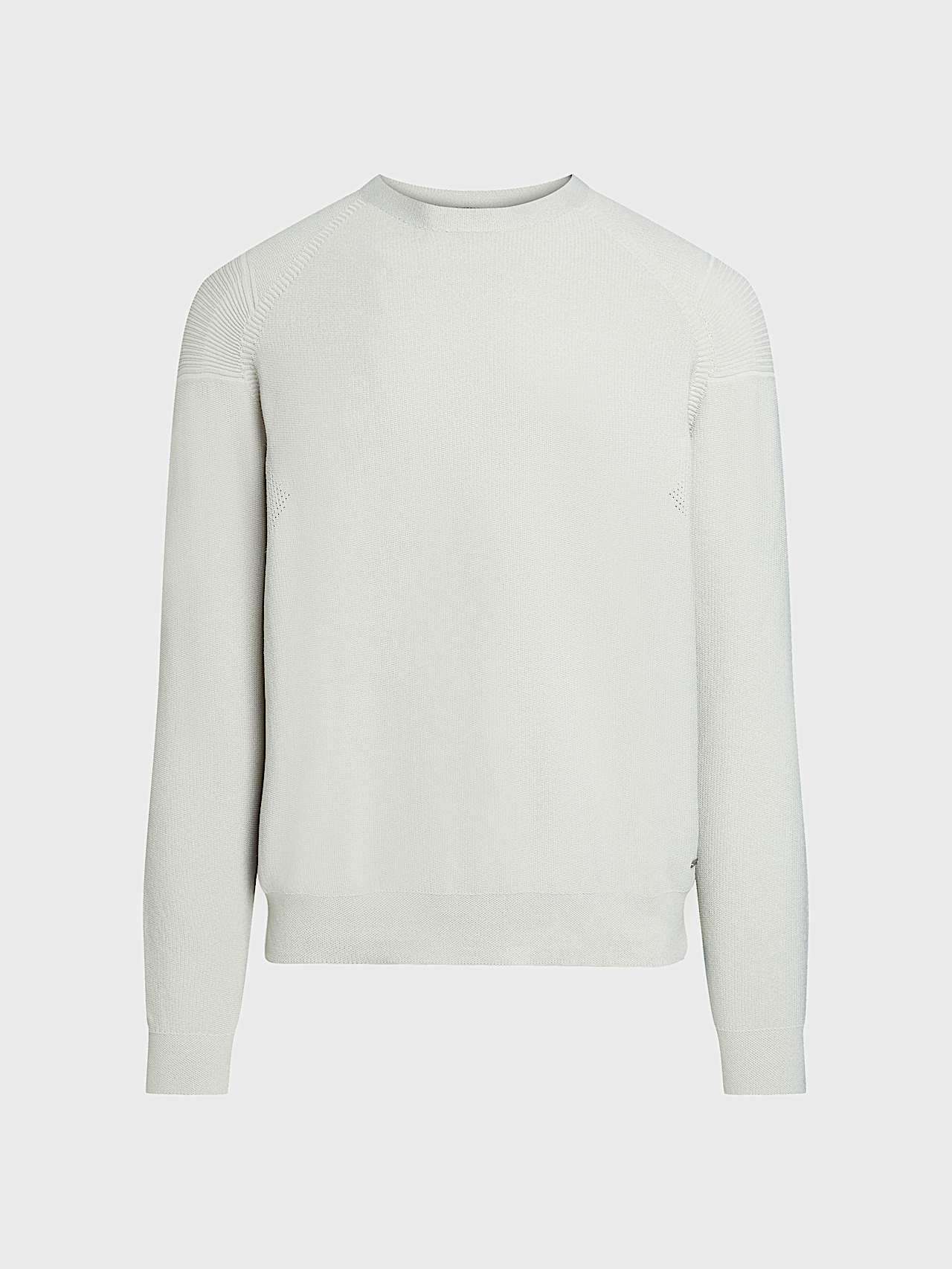 AlphaTauri | FOSOP V5.Y10.02 | Seamless 3D Performance Knit Crewneck Sweater in Soft Sage for Homme