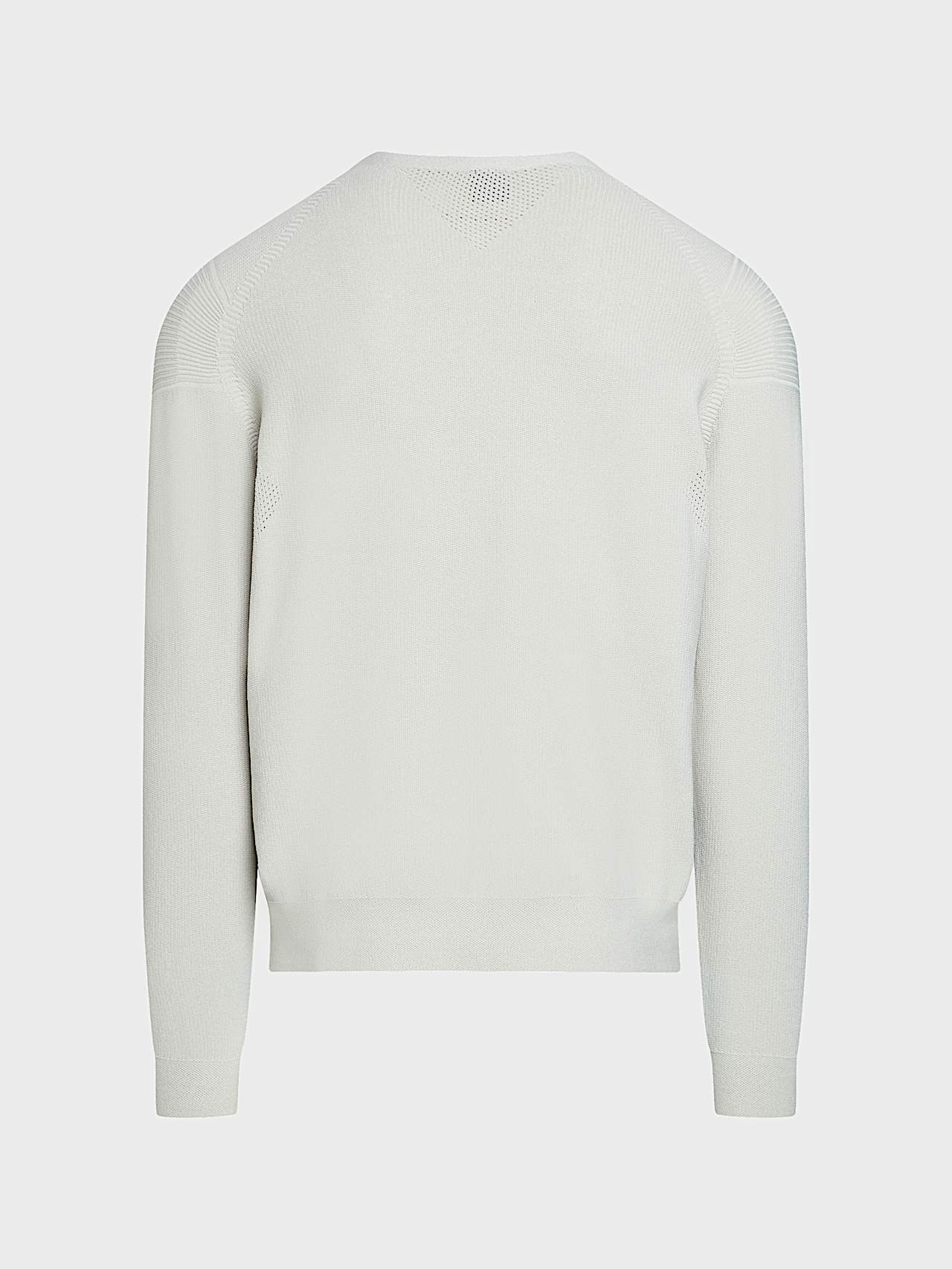 AlphaTauri | FOSOP V5.Y10.02 | Seamless 3D Performance Knit Crewneck Sweater in Soft Sage for Homme