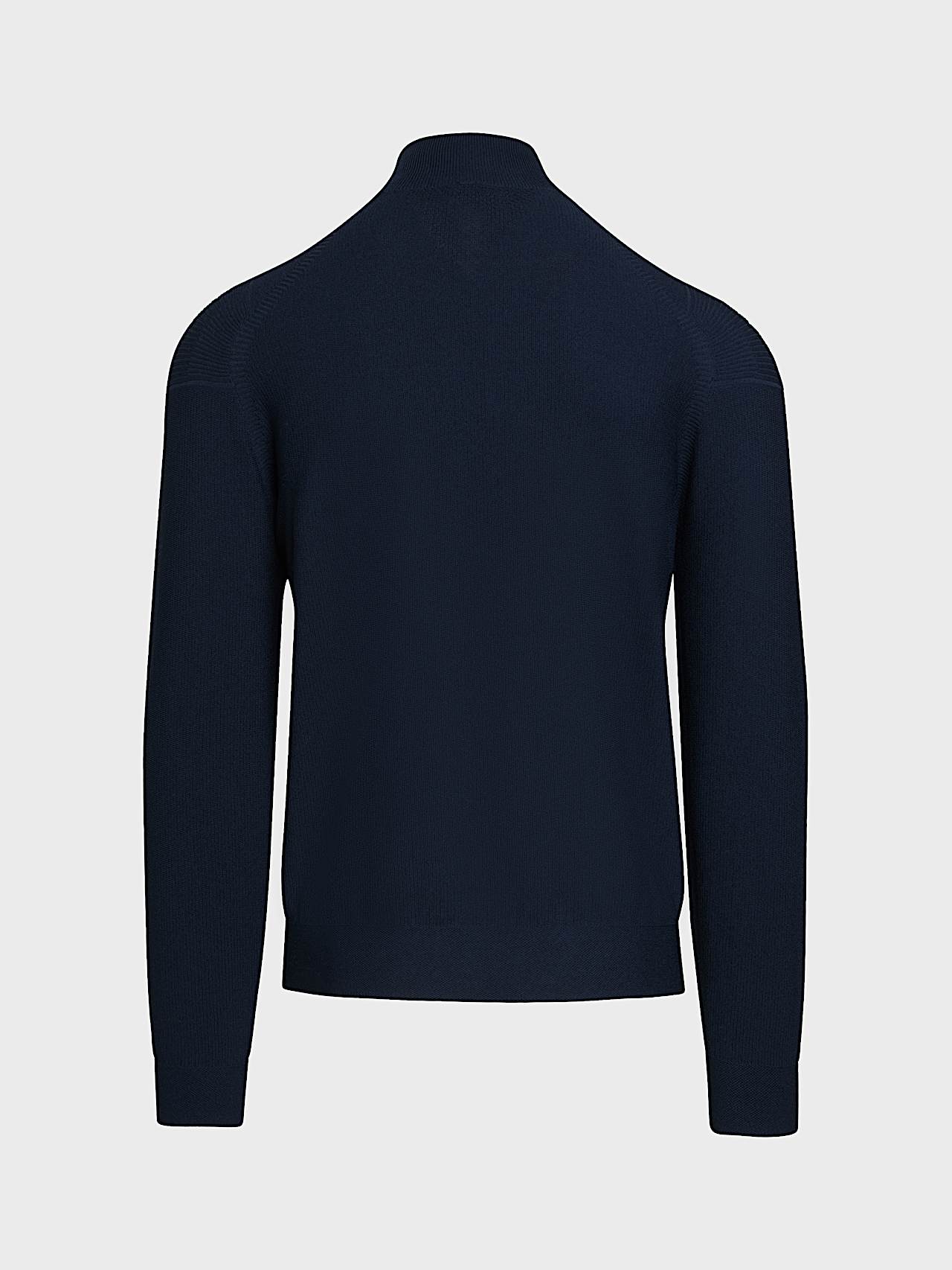 AlphaTauri | FROST V2.Y10.02 | Seamless 3D Knit Half-Zip Sweater in Dark Navy for Hombre