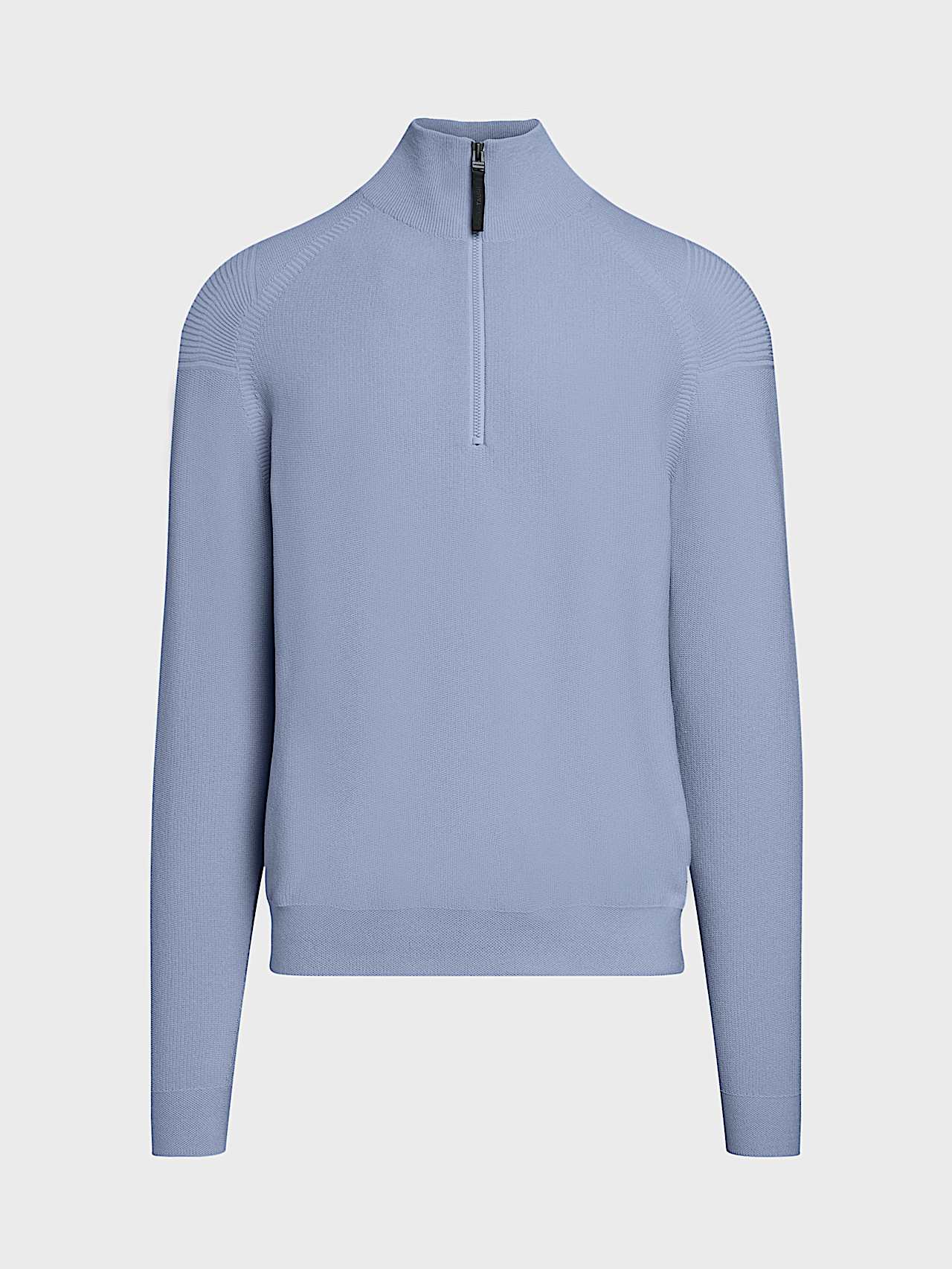 AlphaTauri | FROST V2.Y10.02 | Pull demi-zippé en maille 3D sans coutures in Grey Blue for Homme