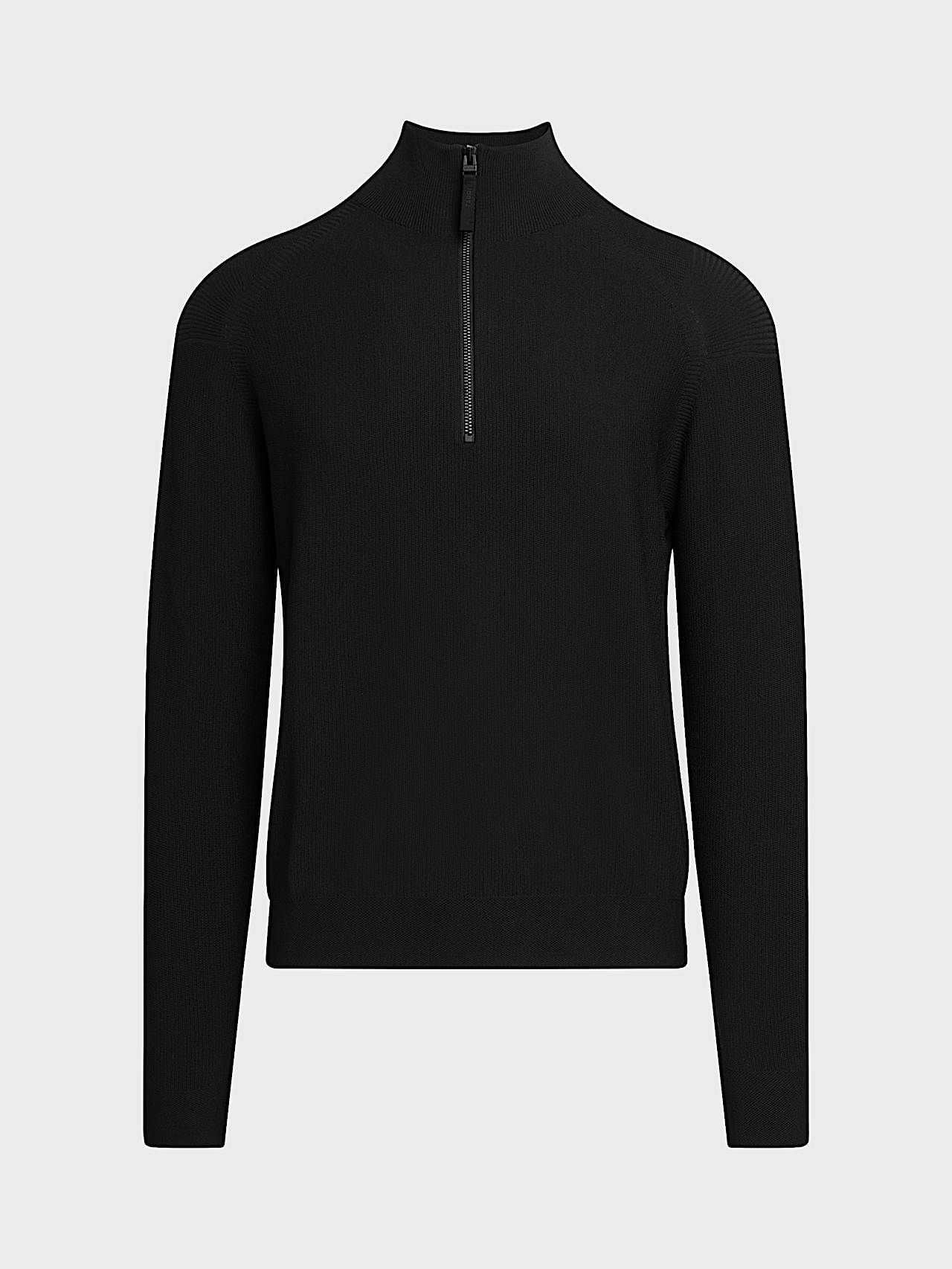 AlphaTauri | FROST V2.Y10.02 | Seamless 3D Knit Half-Zip Sweater in Black for Hombre