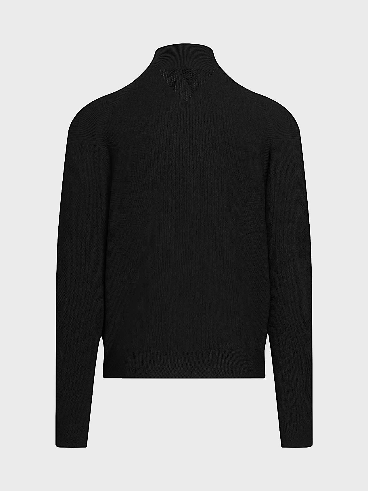 AlphaTauri | FROST V2.Y10.02 | Seamless 3D Knit Half-Zip Sweater in Black for Hombre