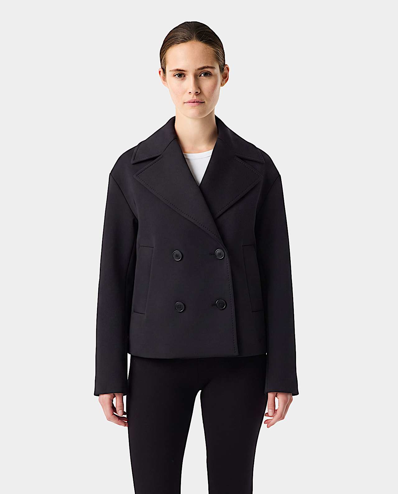 AlphaTauri | ORIEST V1.Y10.02 | Double-buttoned Caban Jacket in Black for Femme