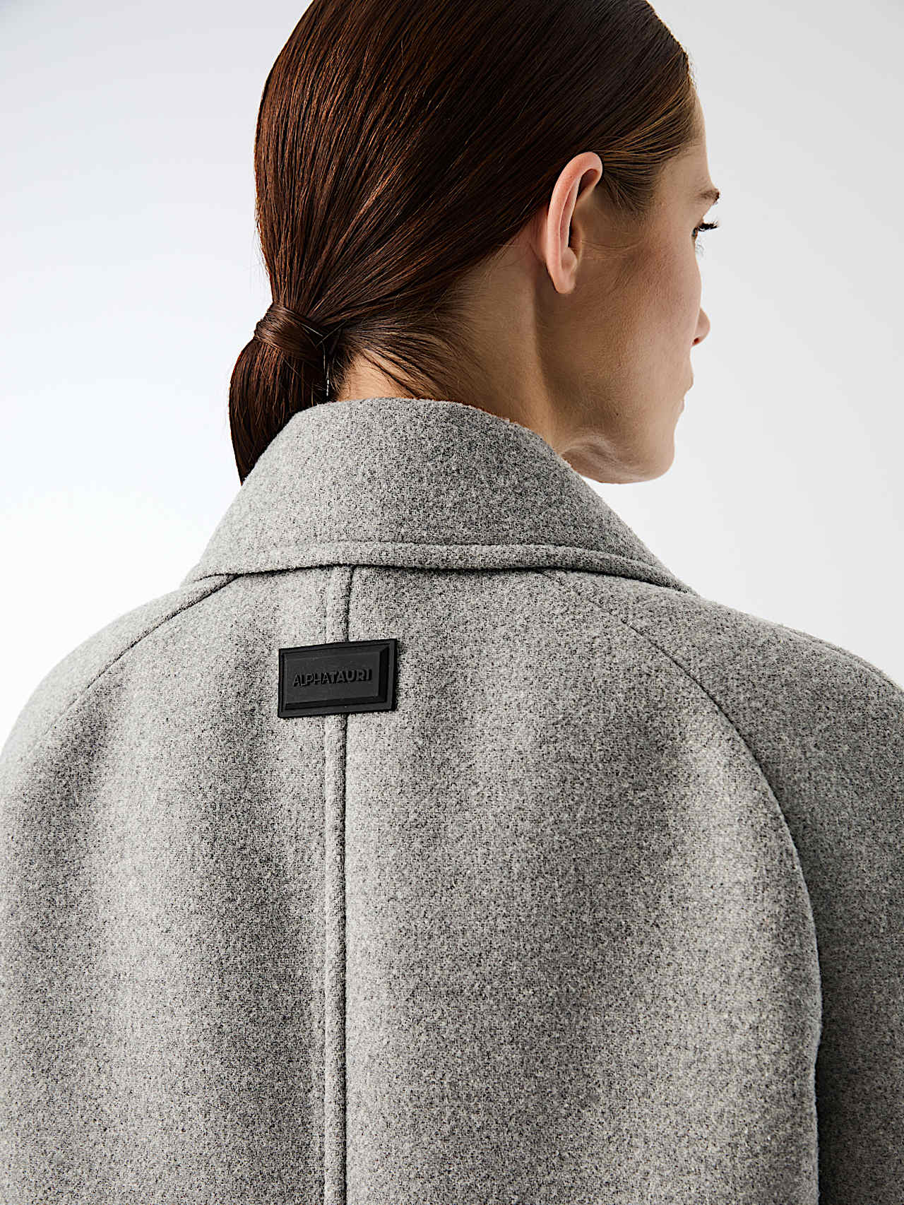 AlphaTauri | ORAPANI V1.Y10.02 | Double-buttoned Wool Coat in Dark Grey Melange for Femme