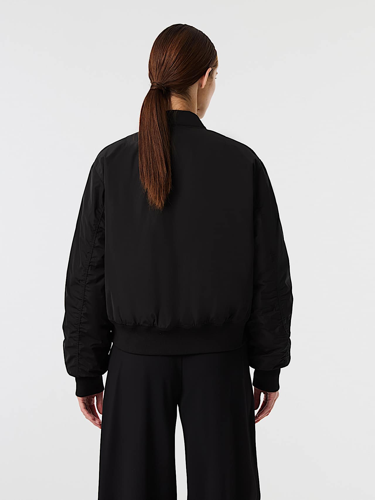 AlphaTauri | OALERMO V1.Y10.02 | Water-repellent Lightly Padded Bomber Jacket in Black for Mujer