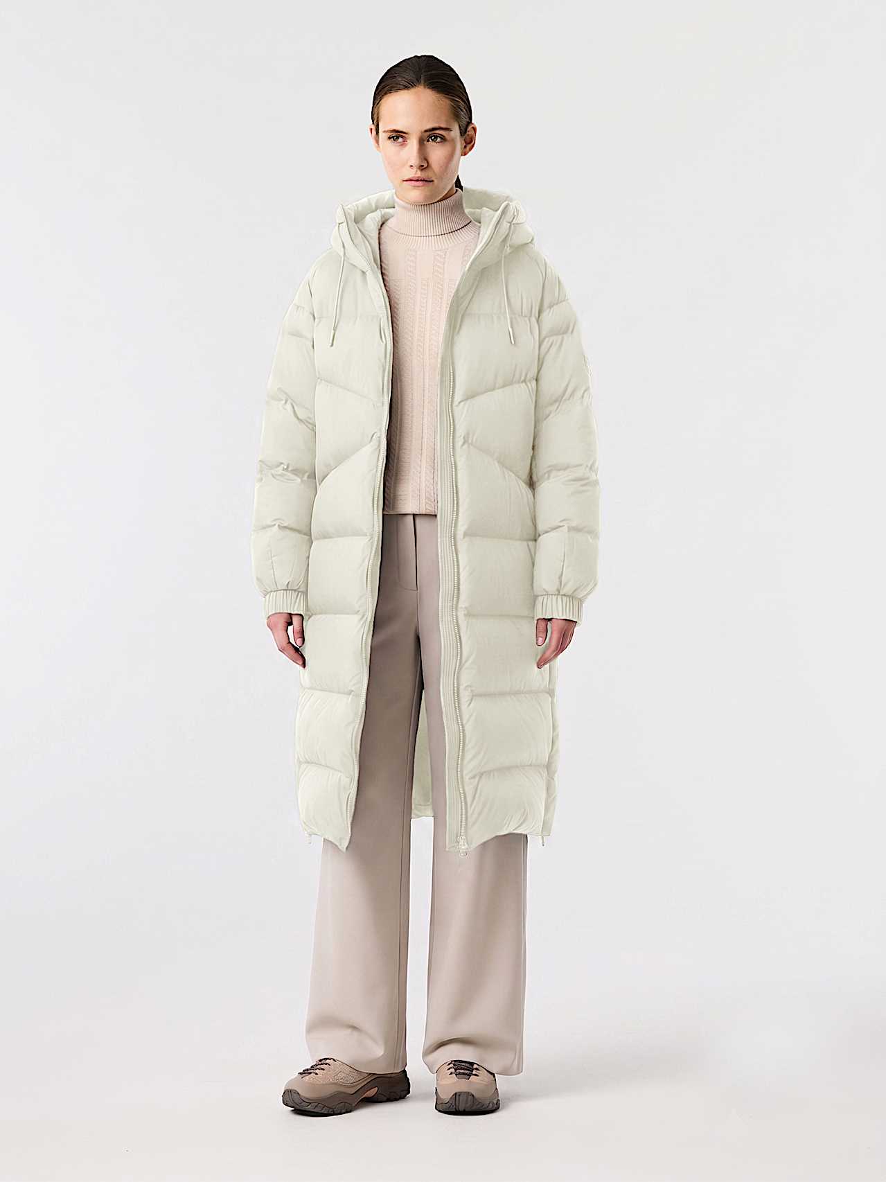 AlphaTauri | OMINI V1.Y10.02 | Water-repellent Ultra-light Padded Coat in Stone for Women