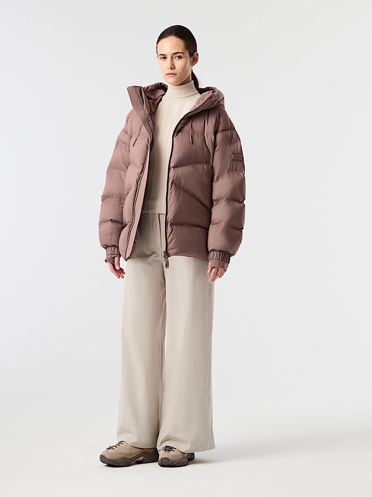AlphaTauri | ORRENTO V1.Y10.02 | Packable Ultra-light Down Jacket in Dark Rosewood for Women