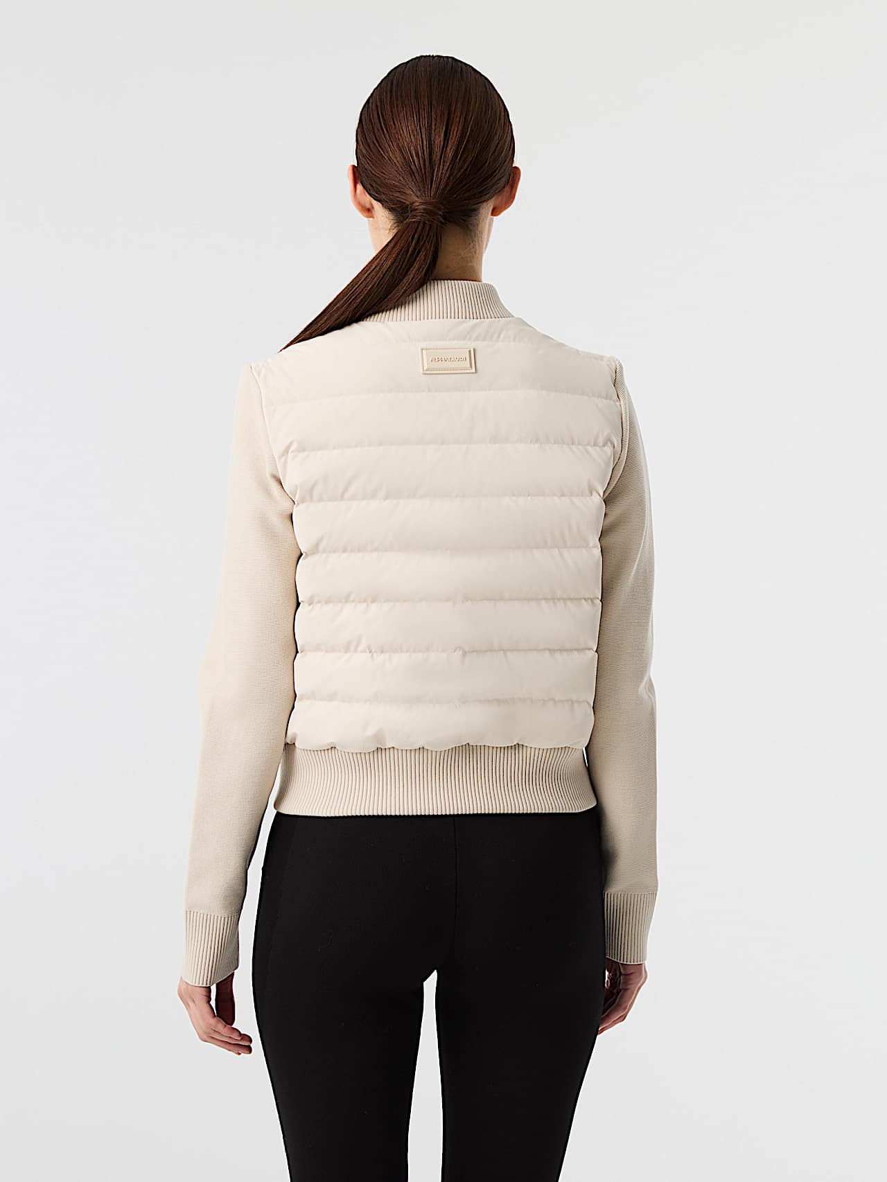 AlphaTauri | ODENA V1.Y10.02 | Lightly Padded Down Hybrid Jacket in Stone for Mujer