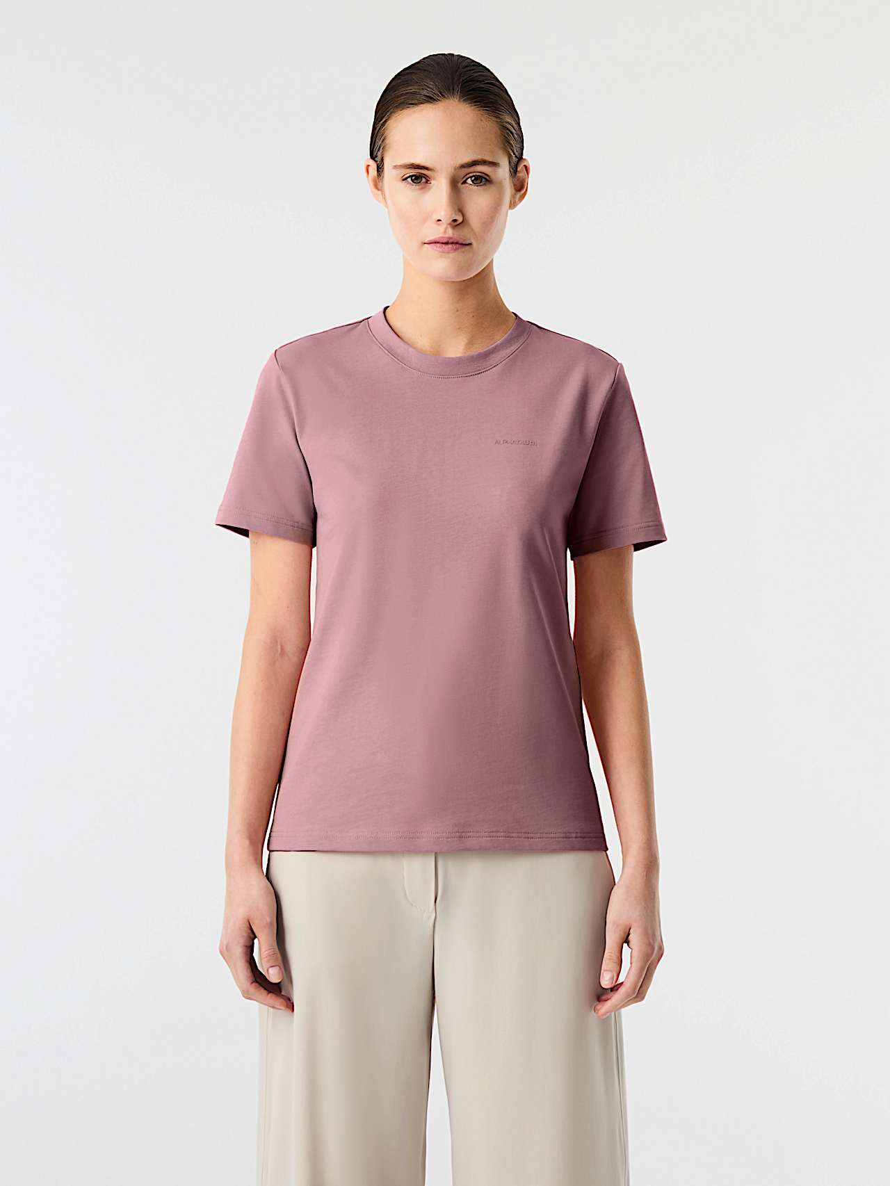 AlphaTauri | JOSTA V1.Y10.02 | T-Shirt aus Bio-Baumwolle in Dark Rosewood für Damen