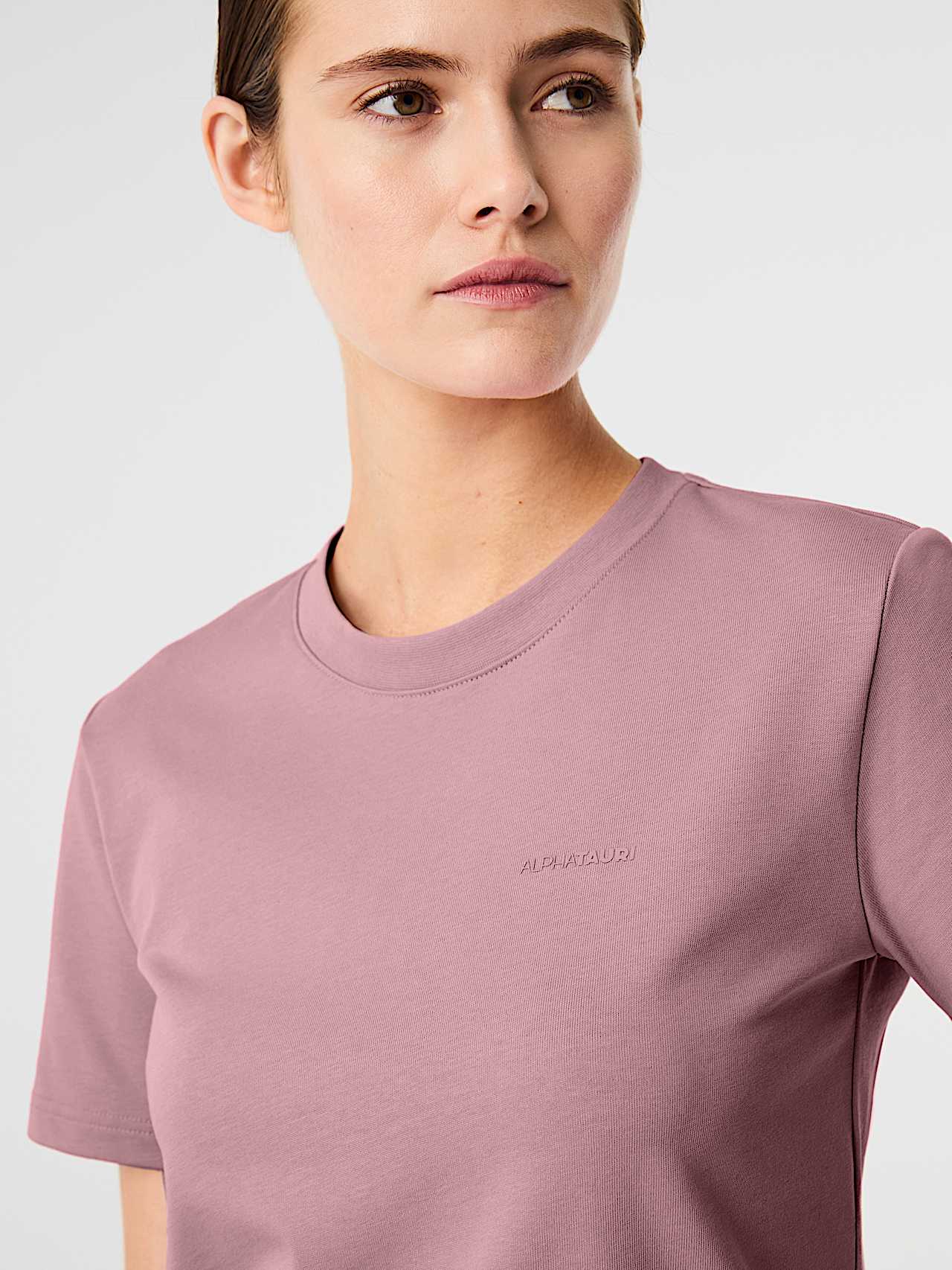 AlphaTauri | JOSTA V1.Y10.02 | Camiseta de algodón orgánico in Dark Rosewood for Mujer