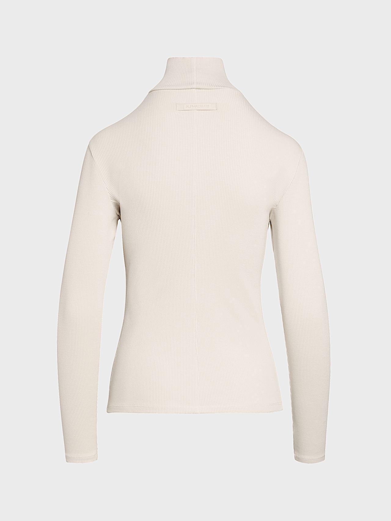 AlphaTauri | JARRA V1.Y10.02 | Geripptes Longsleeve mit Rollkragen in Stone für Damen