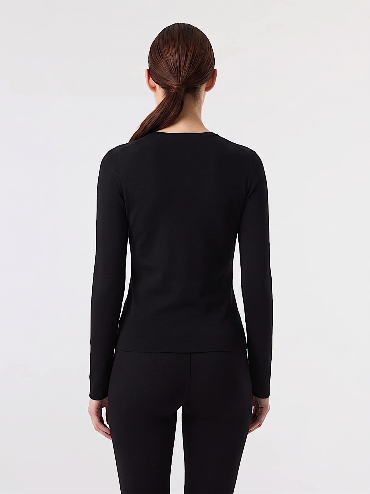 AlphaTauri | JESARO V1.Y10.02 | Power Stretch Jersey Longsleeve with Cut-Out Detail in Black for Donna