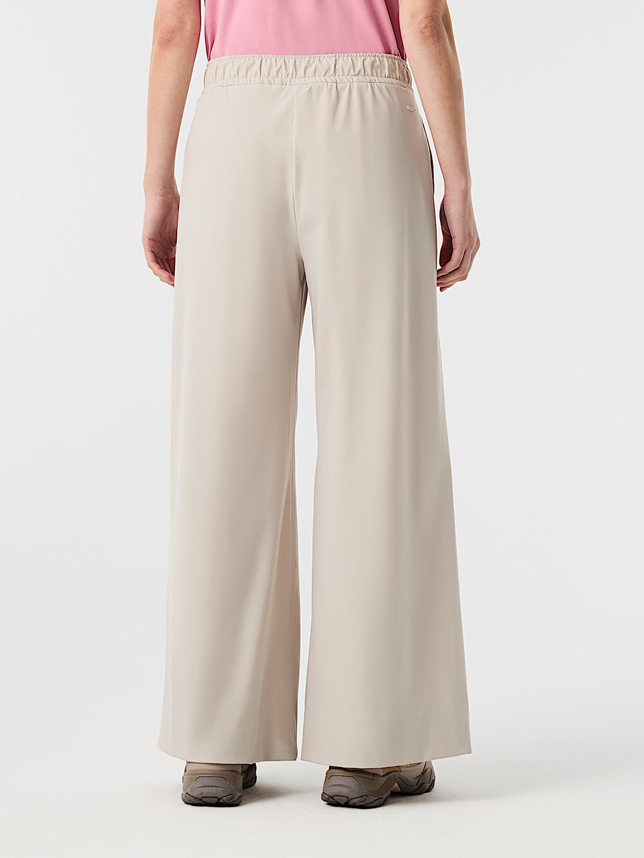 AlphaTauri | PICENZA V1.Y10.02 | Power Stretch Jersey Wide Leg Trousers in Stone for Mujer