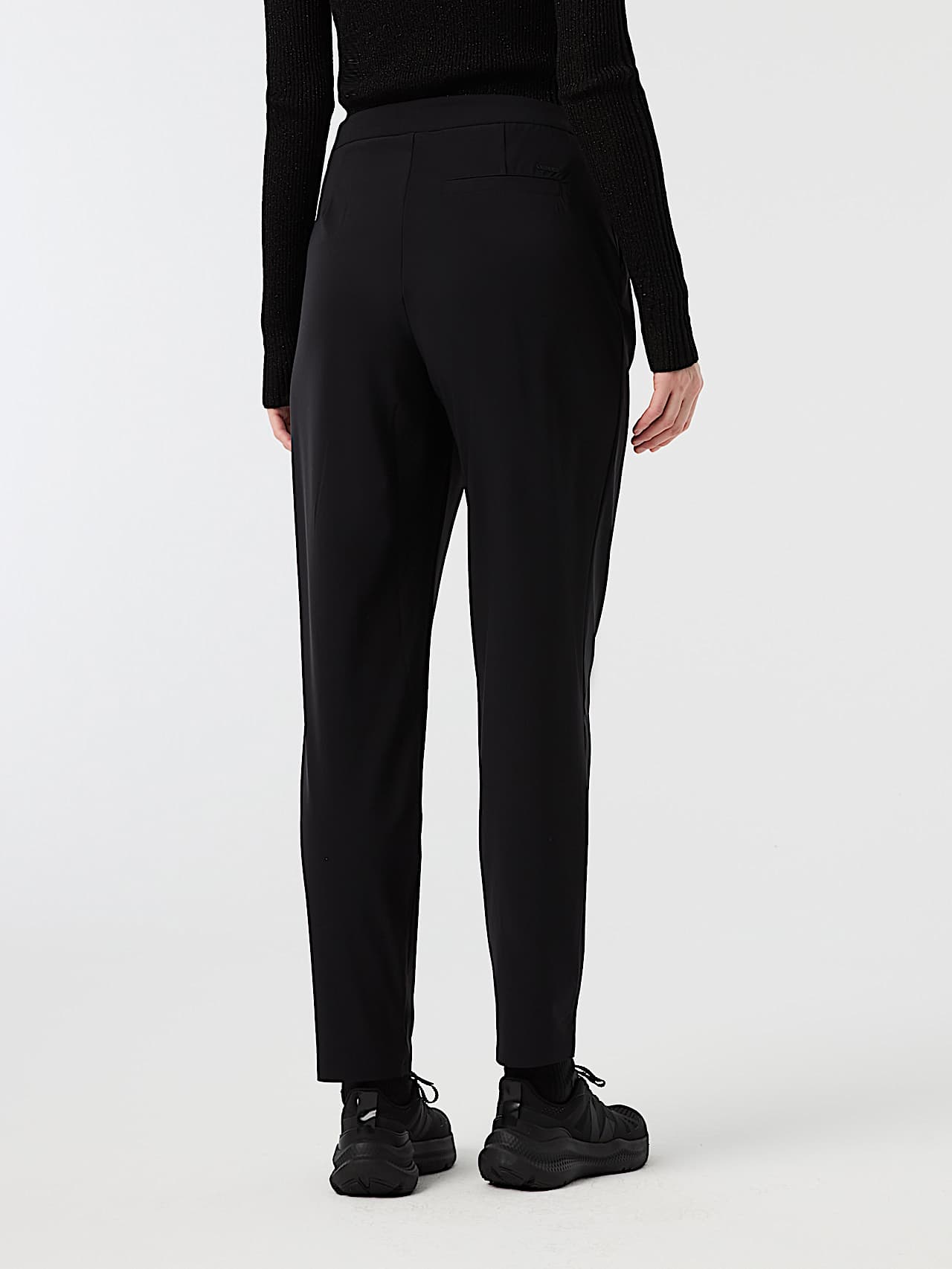 AlphaTauri | PINI V5.Y10.02 | Power Stretch Jersey Tapered Trousers in Black for Femme