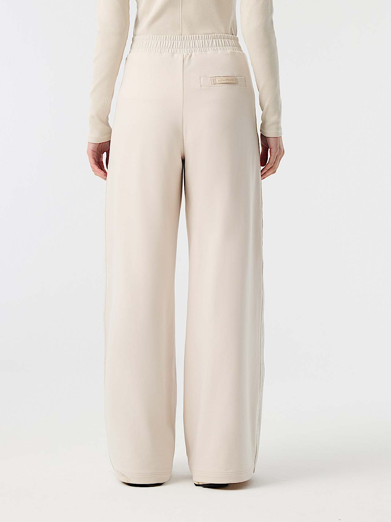 AlphaTauri | PRENTO V1.Y10.02 | Wide Leg Sweatpants in Stone for Donna