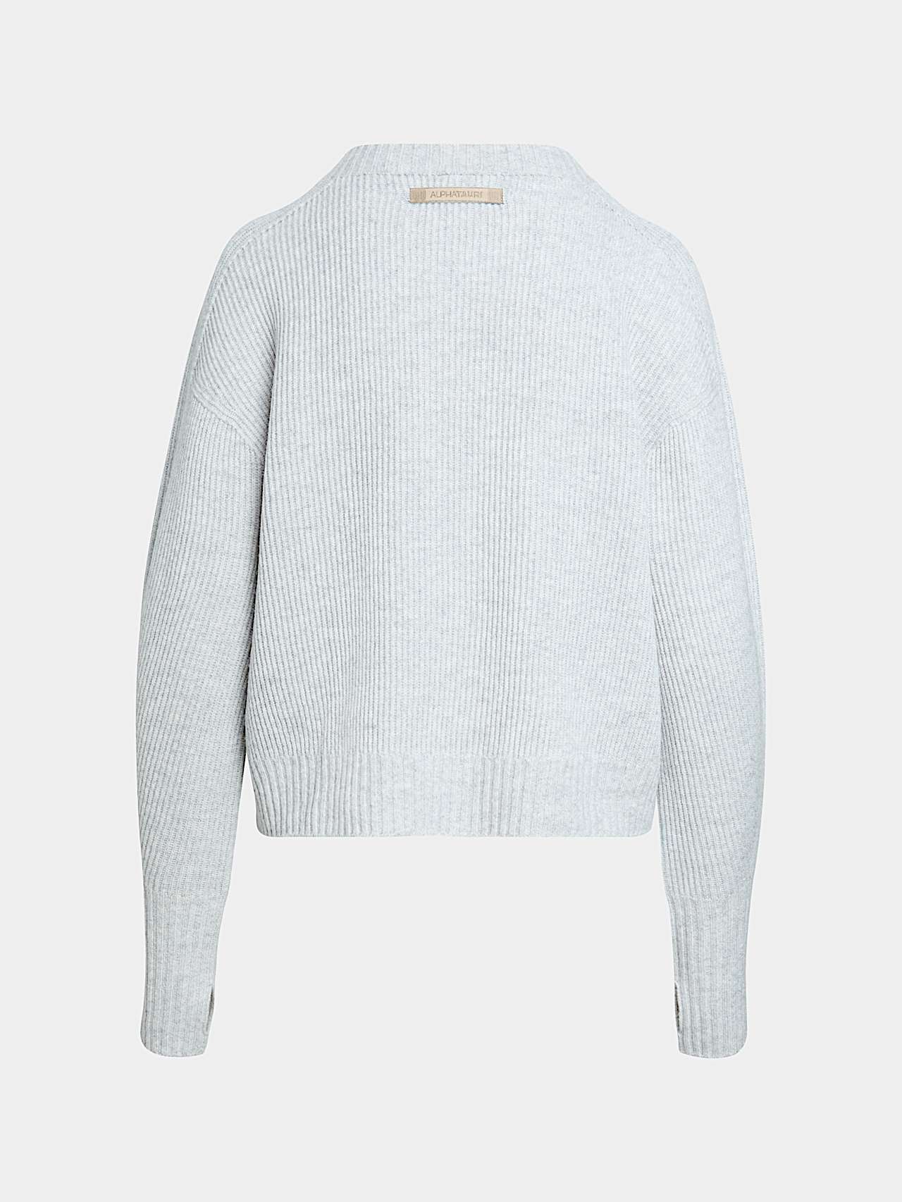 AlphaTauri | FENUA V1.Y10.02 | 3D Knit Wool Sweater in Light Grey Melange for Women