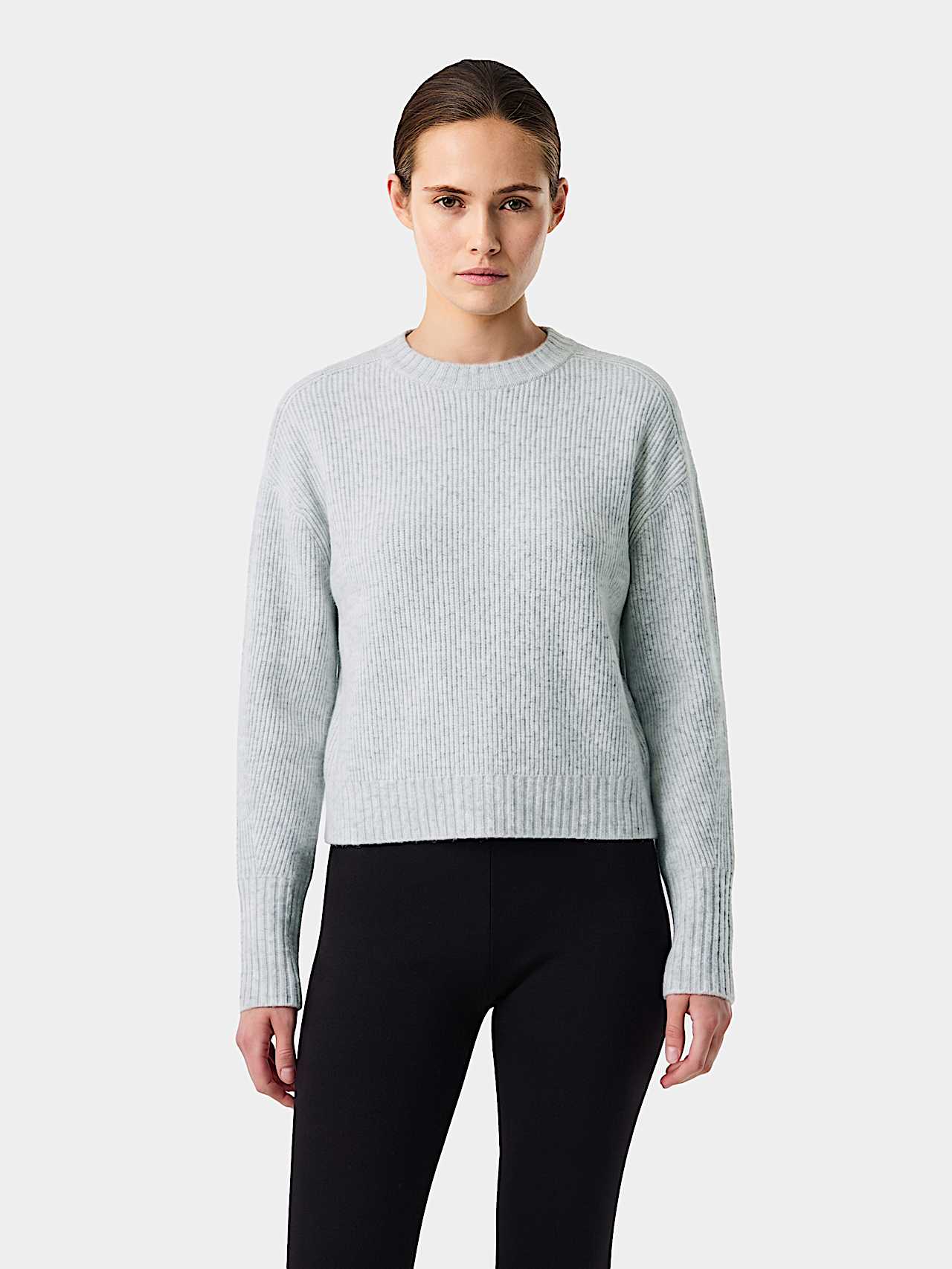 AlphaTauri | FENUA V1.Y10.02 | 3D Knit Sweater made from 100% Wool in Light Grey Melange for Women