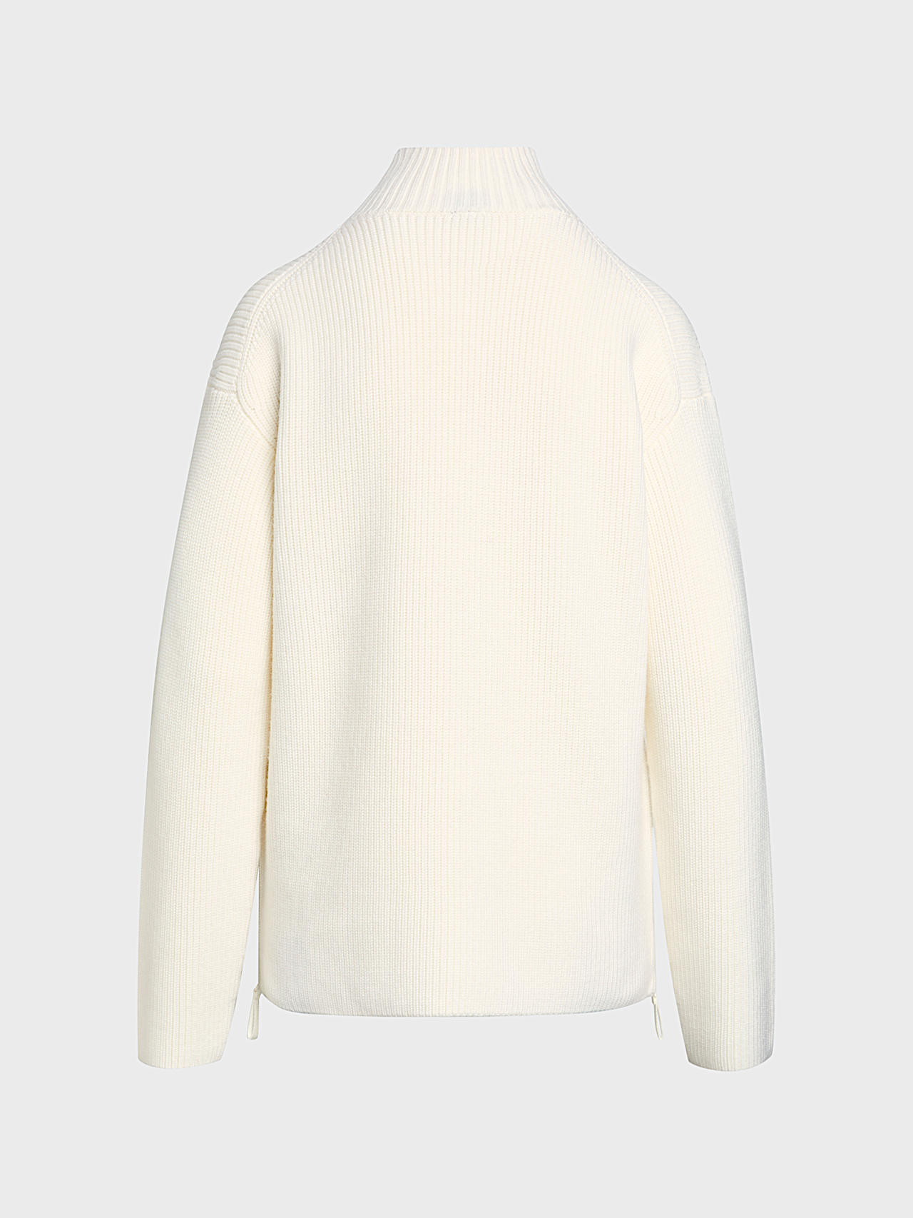 AlphaTauri | FISA V1.Y10.02 | Knit Wool Sweater with Zip Details in Weiß für Damen