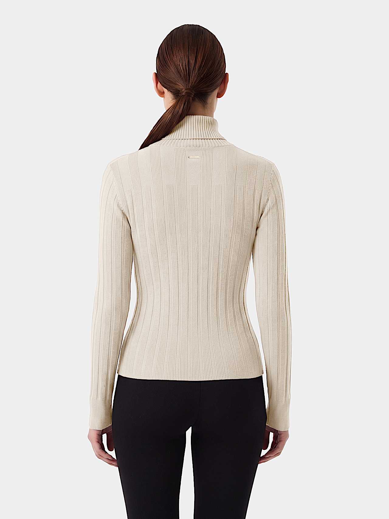 AlphaTauri | FEAPEL V1.Y10.02 | Maglione a dolcevita in maglia 3D in Stone for Donna