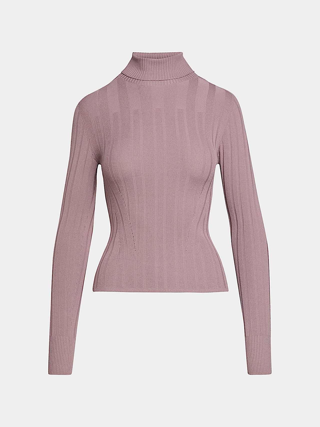 AlphaTauri | FEAPEL V1.Y10.02 | Jersey de punto 3D con cuello alto in Dark Rosewood for Mujer
