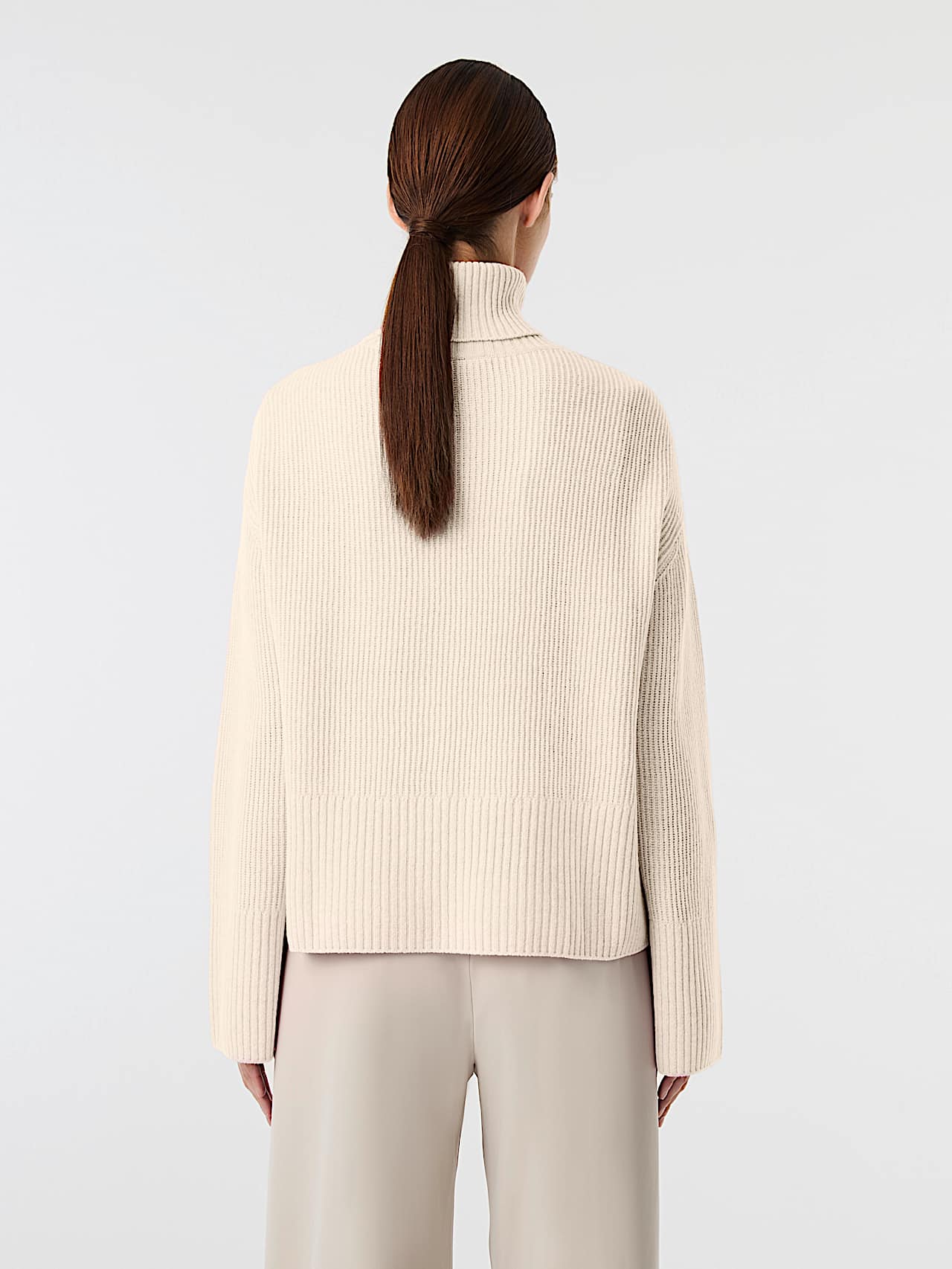 AlphaTauri | FERONA V1.Y10.02 | 3D Knit Turtleneck Sweater in Warm Stone for Women