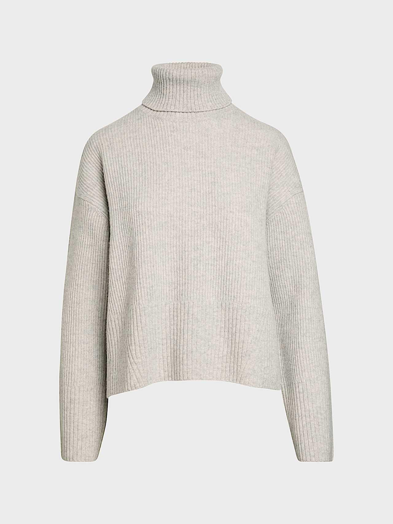 AlphaTauri | FERONA V1.Y10.02 | 3D Knit Turtleneck Sweater in Light Grey Melange for Donna
