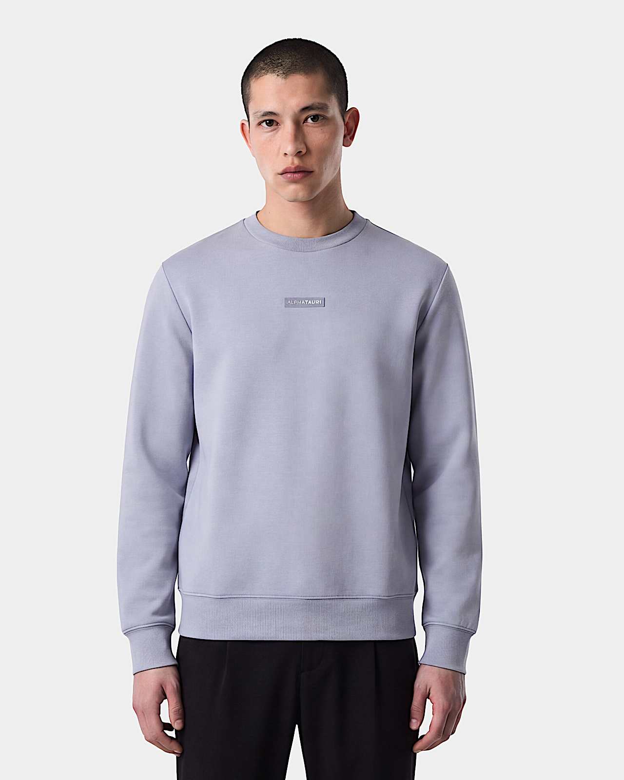 AlphaTauri | SAURIS V1.Y10.02 | Unisex Interlock Jersey Sweater in Grey Blue for Unisex