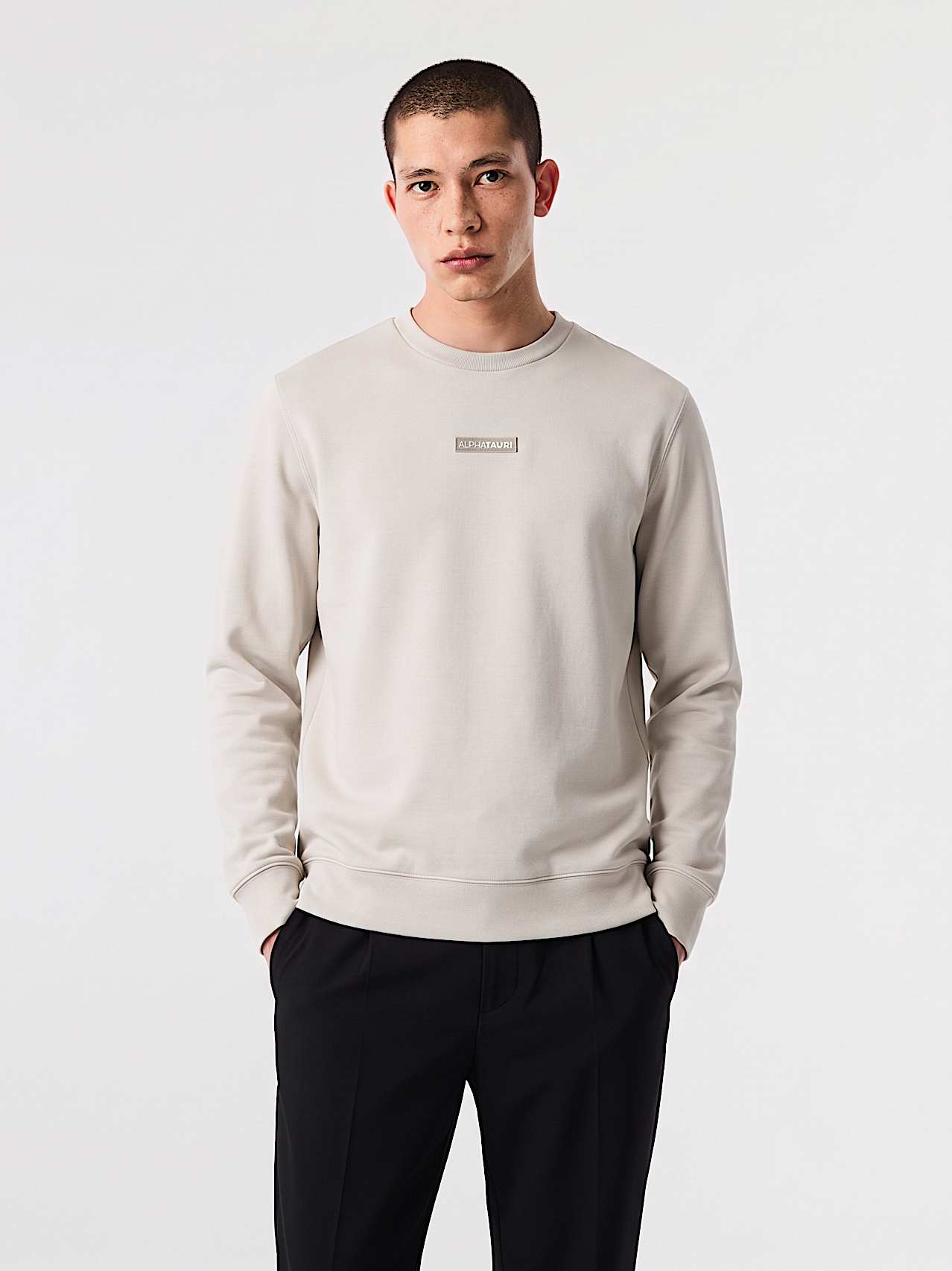 AlphaTauri | SAURIS V1.Y10.02 | Camiseta unisex de punto interlock in Stone for Unisex