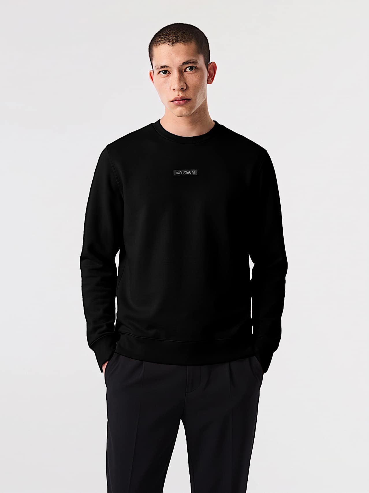 AlphaTauri | SAURIS V1.Y10.02 | Pull unisexe en jersey interlock in Black for Unisexe