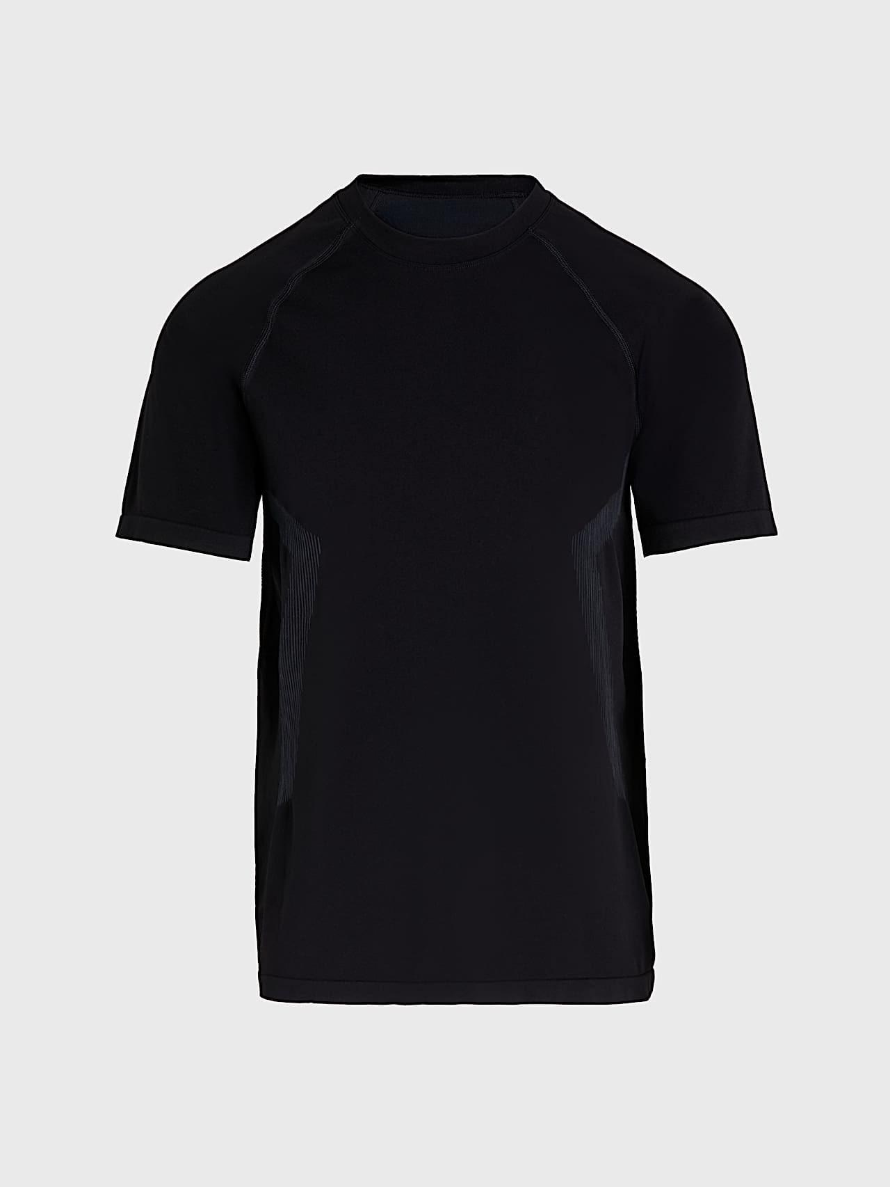 AlphaTauri | Seamless 3D Knit Fitness T-Shirt for Men | Premium Active in Black for Men