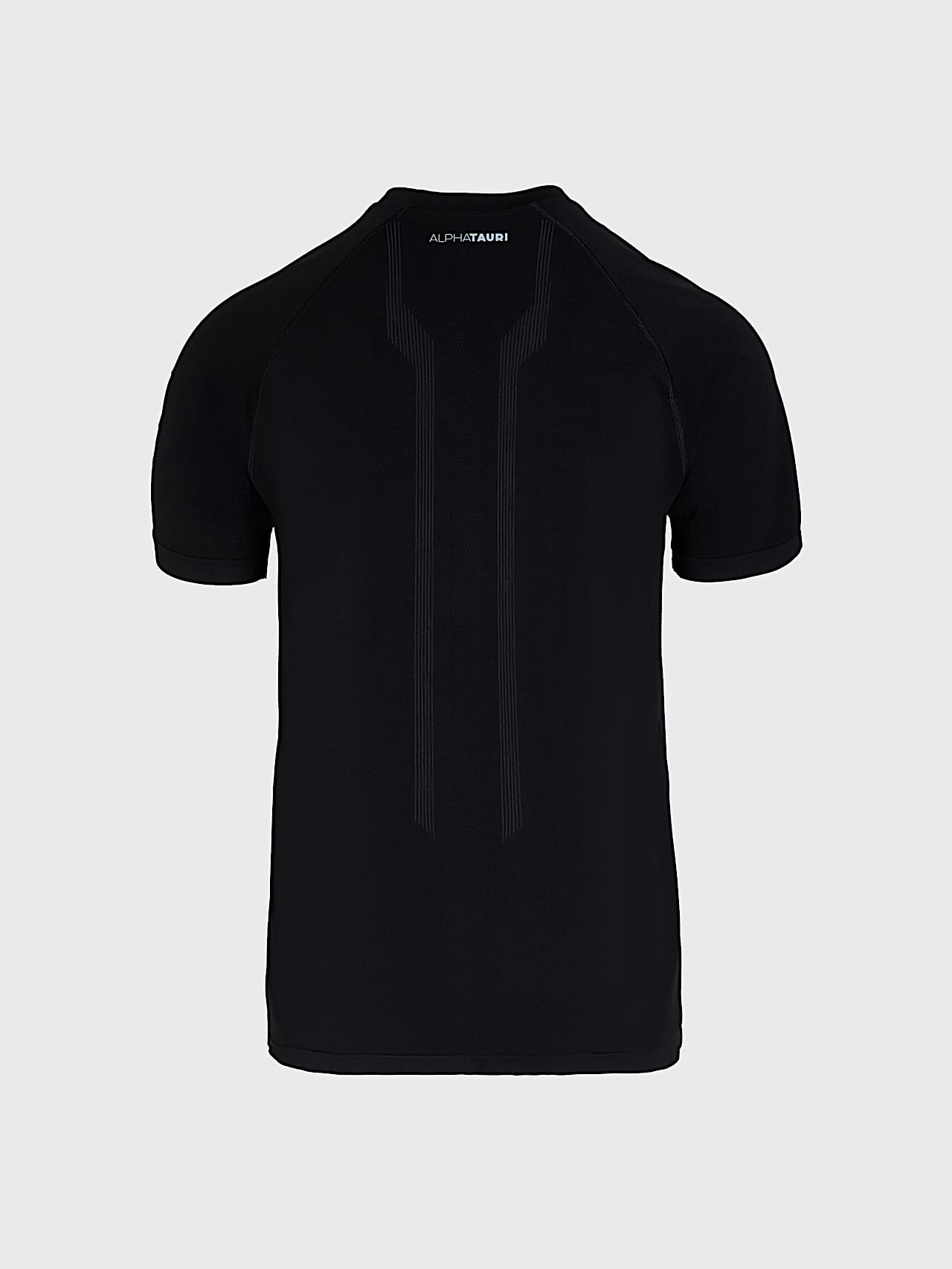 AlphaTauri | Seamless 3D Knit Fitness T-Shirt for Men | Premium Active in Black for Men