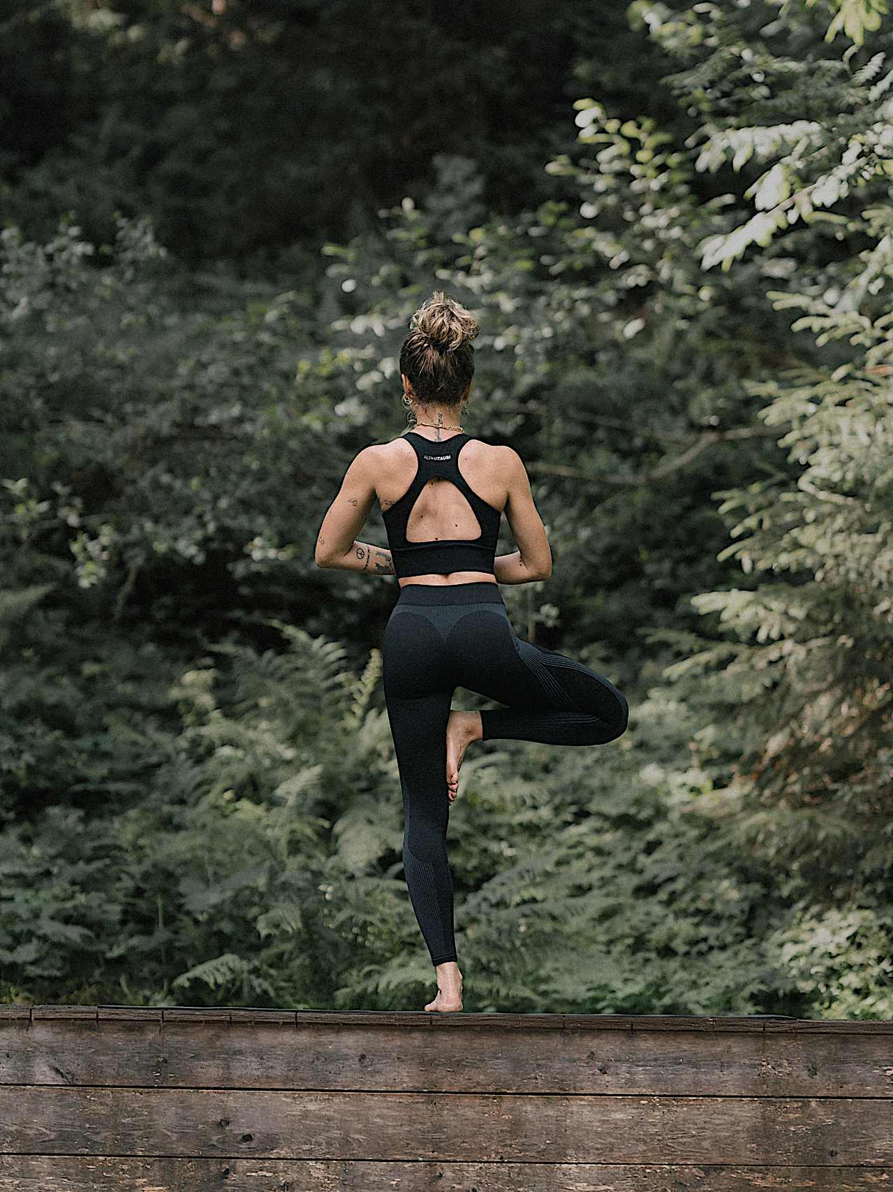 AlphaTauri | Leggings da fitness in maglia tecnica | Premium Active in Black for Donna