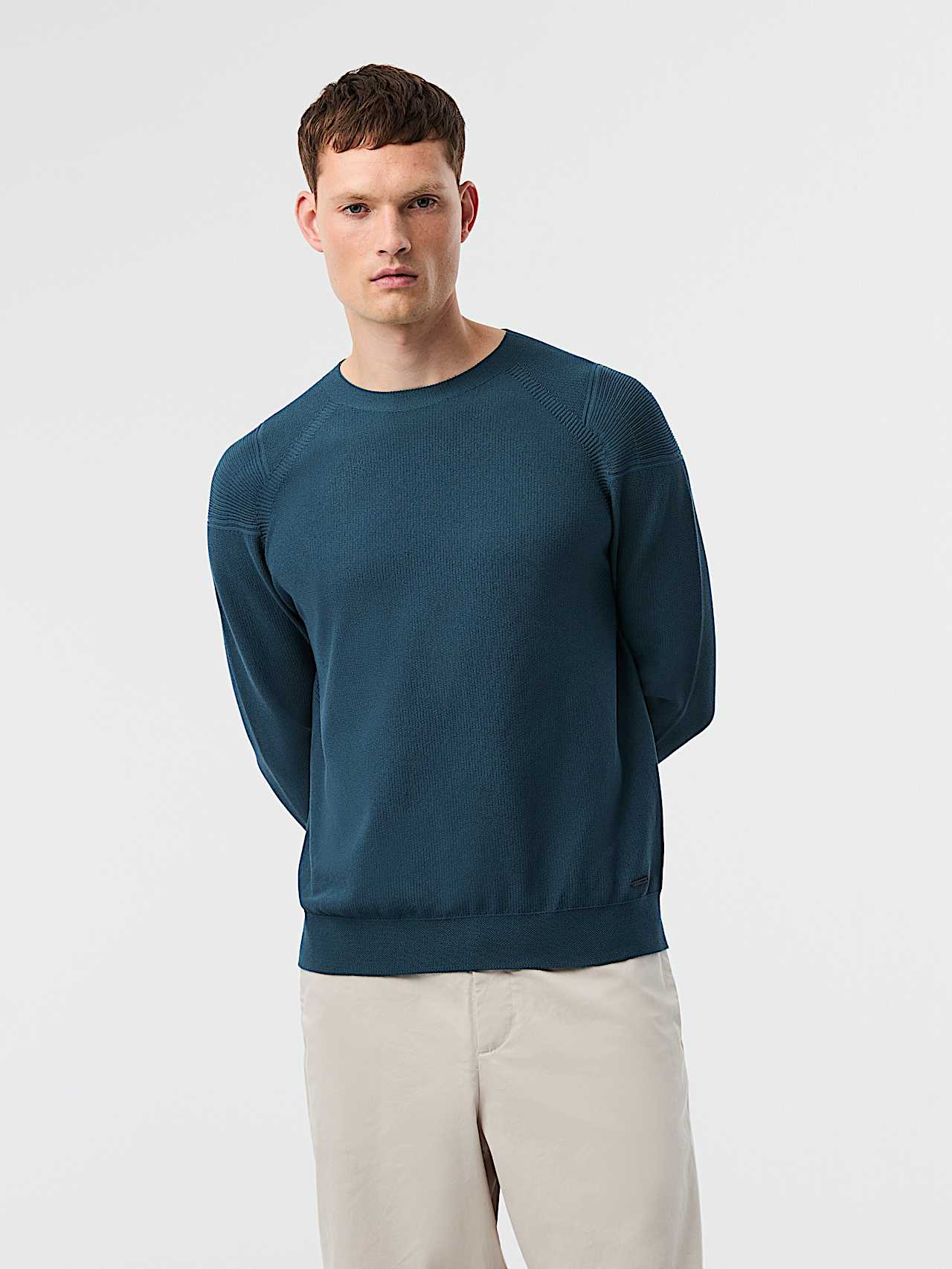 AlphaTauri | FOSOP V5.Y8.02 | Maglia tecnica 3D senza cuciture con colletto a girocollo in Teal for Uomo