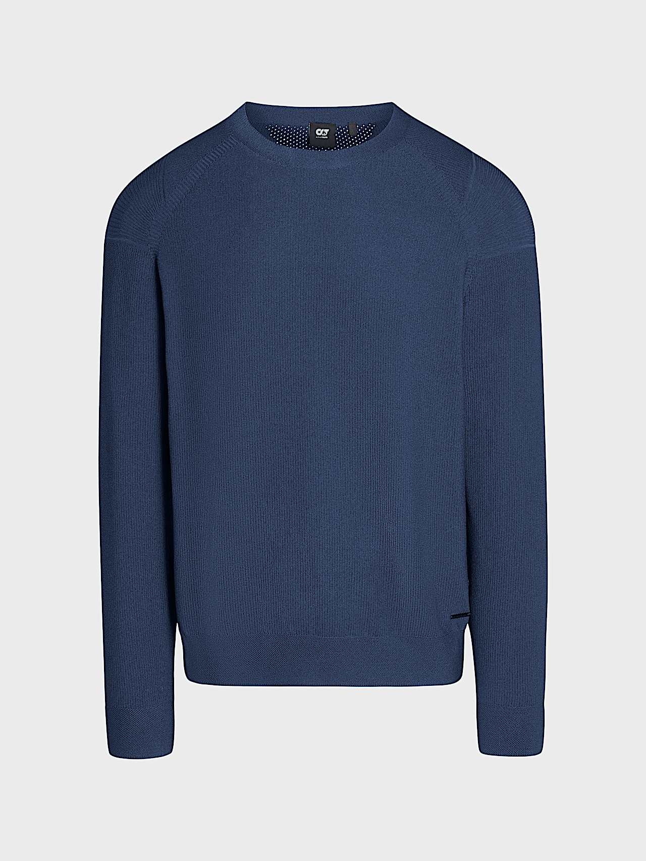 AlphaTauri | FOSOP V5.Y8.02 | Seamless 3D Performance Knit Crewneck Sweater in Navy for Men
