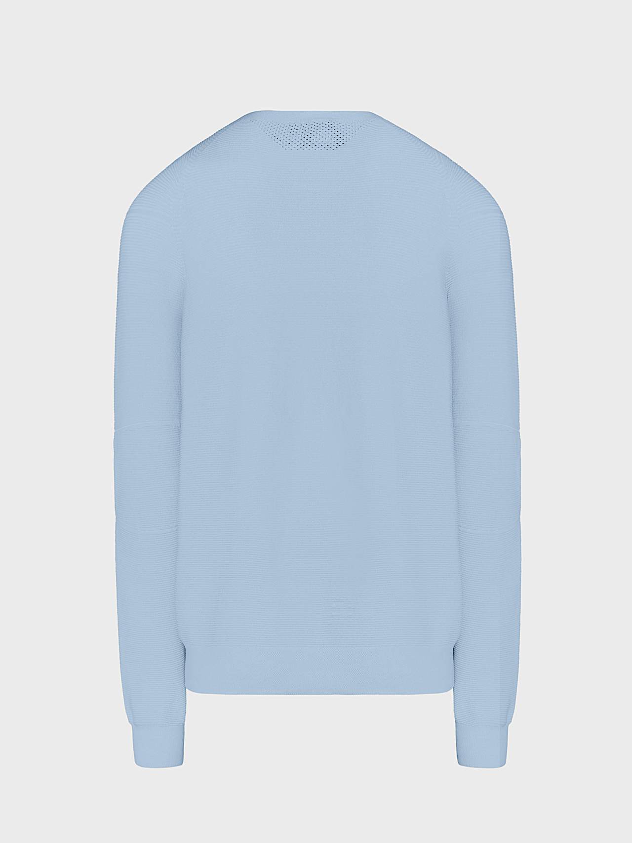 AlphaTauri | FOSOP V5.Y8.02 | Seamless 3D Performance Knit Crewneck Sweater in Clouded Blue for Men