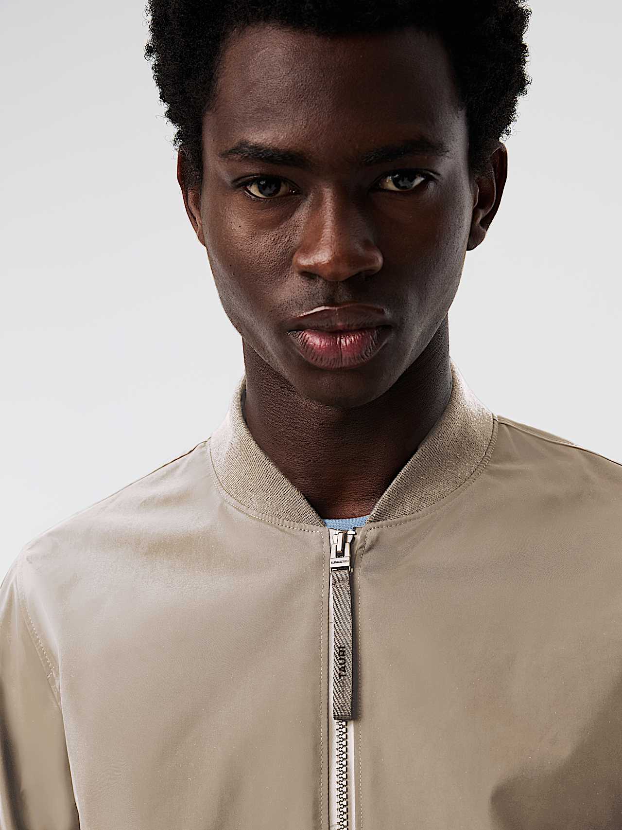 AlphaTauri | OZZT V1.Y10.01 | Softshell Bomber Jacket in Stone for Men