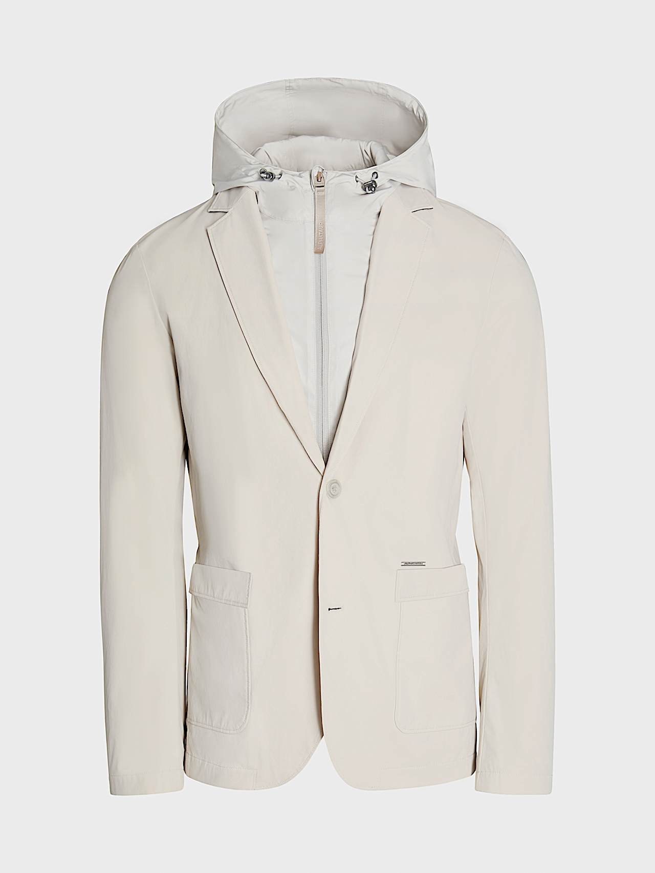 AlphaTauri | OBOSS V8.Y10.01 | Reisefreundlicher Blazer aus Performance Stretch mit herausnehmbarem Einsatz in Stone für Herren