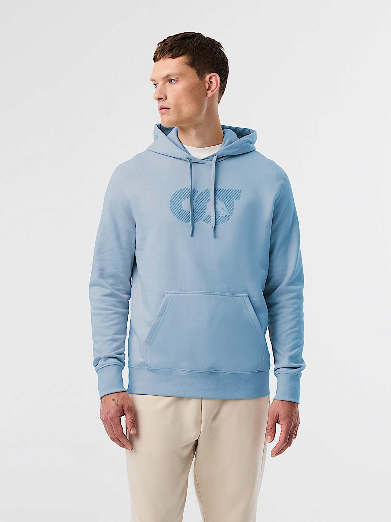 AlphaTauri | SHERO V4.Y10.01 | Felpa con cappuccio con logo signature in Clouded Blue for Uomo