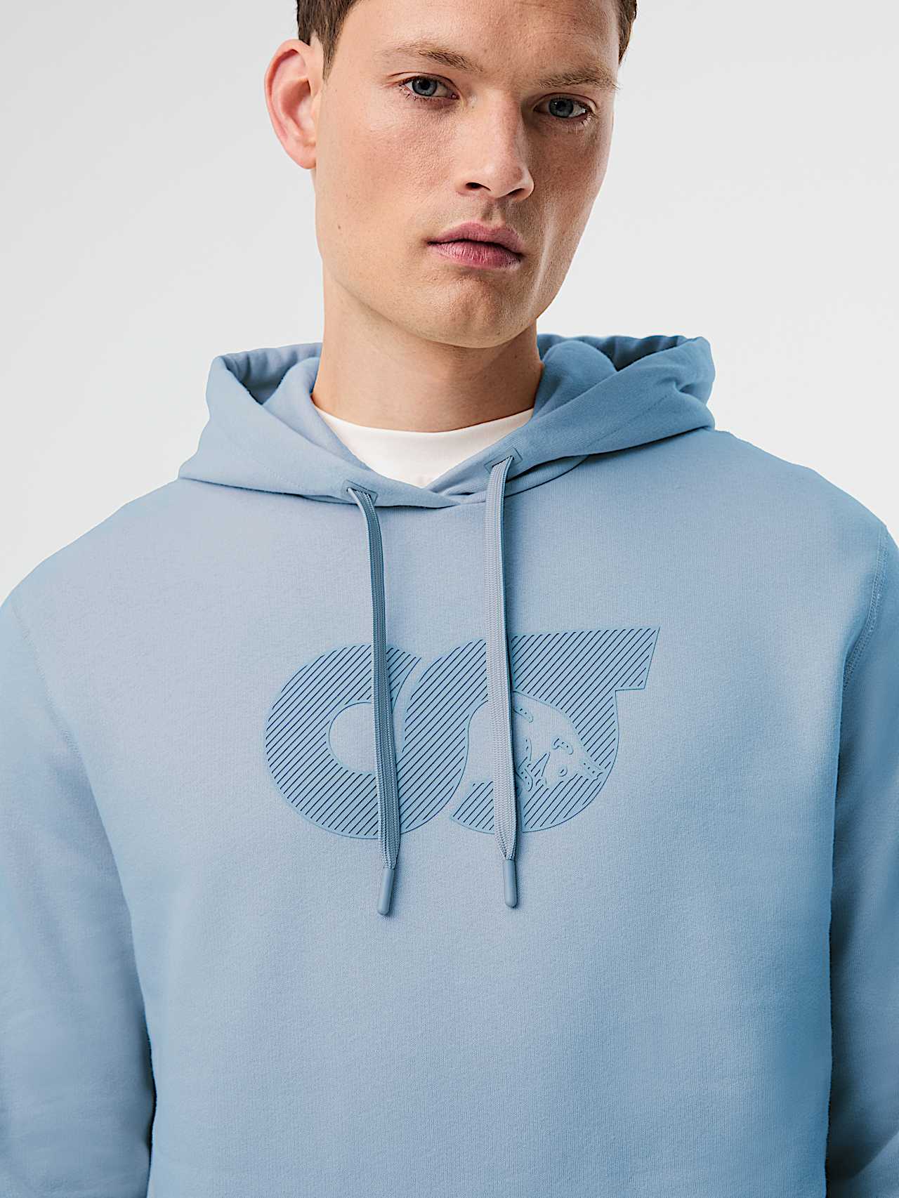 AlphaTauri | SHERO V4.Y10.01 | Signature Logo Hoodie in Clouded Blue for Men