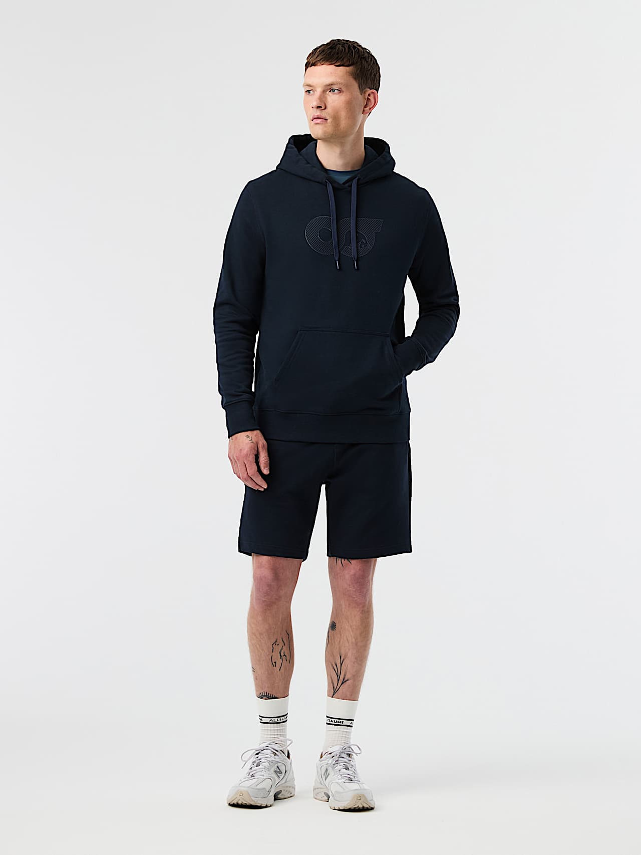AlphaTauri | SHERO V4.Y10.01 | Signature Logo Hoodie in Dark Navy for Men