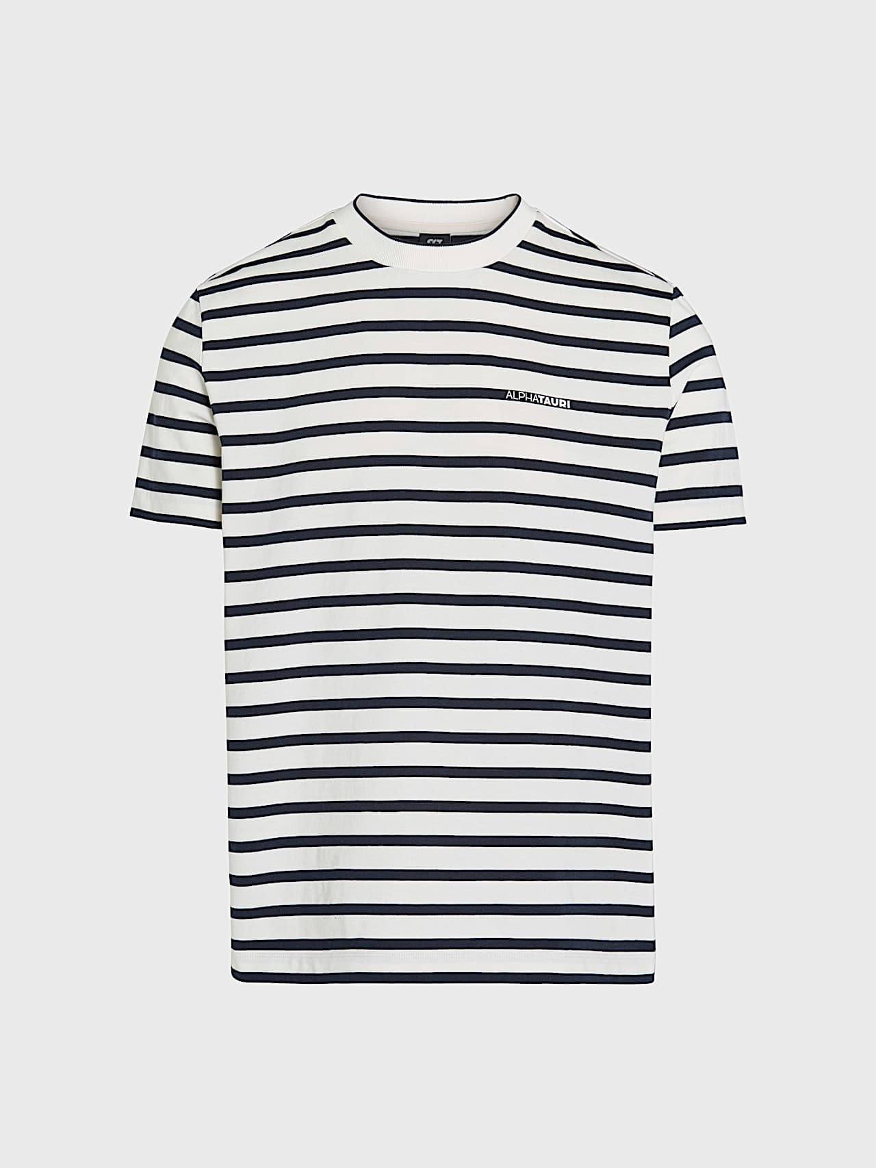 AlphaTauri | JIRO V1.Y10.01 | Camiseta a rayas con logotipo sutil in White / Dark Navy for Hombre