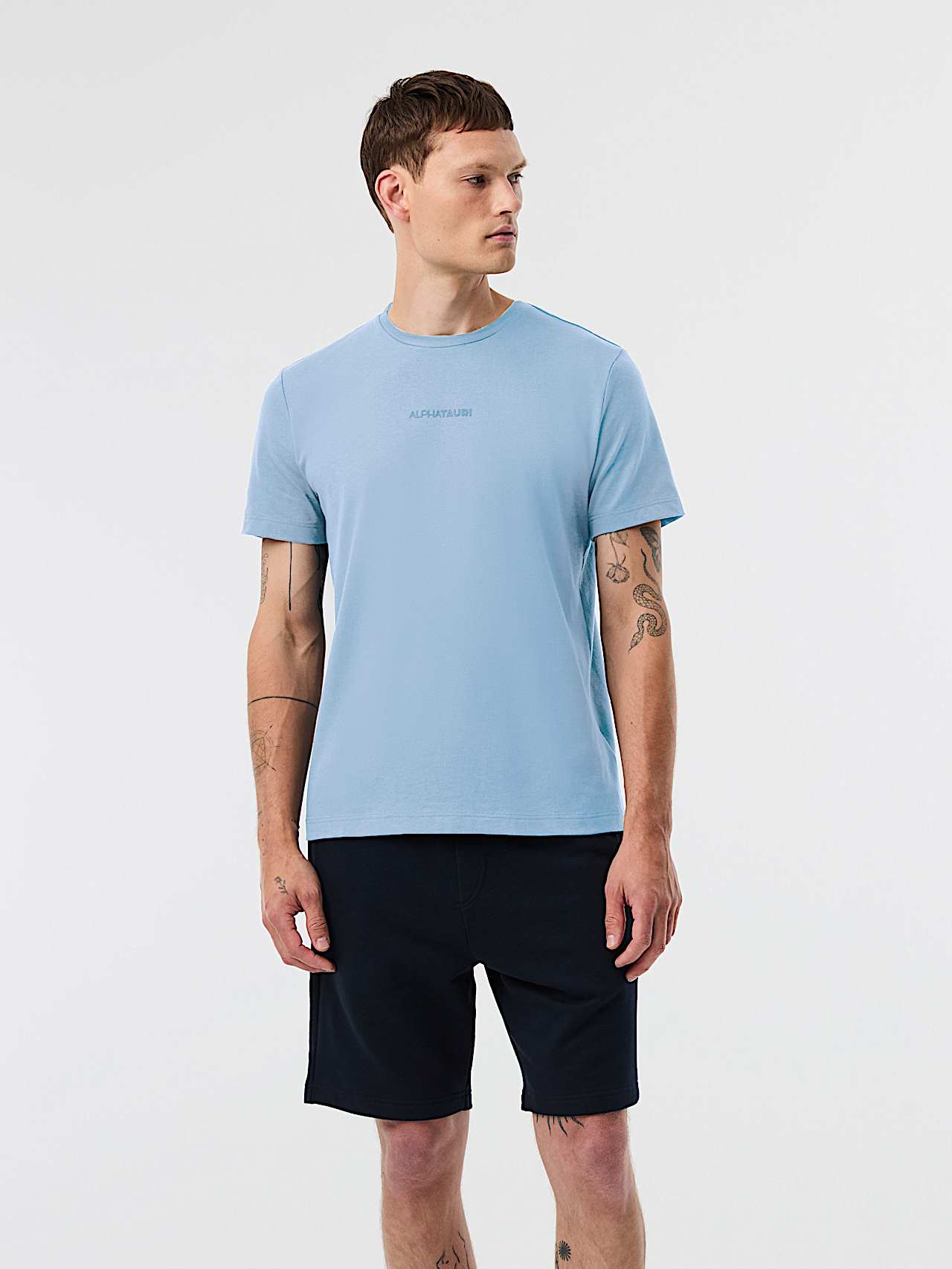 AlphaTauri | JOTTO V2.Y10.01 | Organic Cotton T-Shirt in Clouded Blue for Men