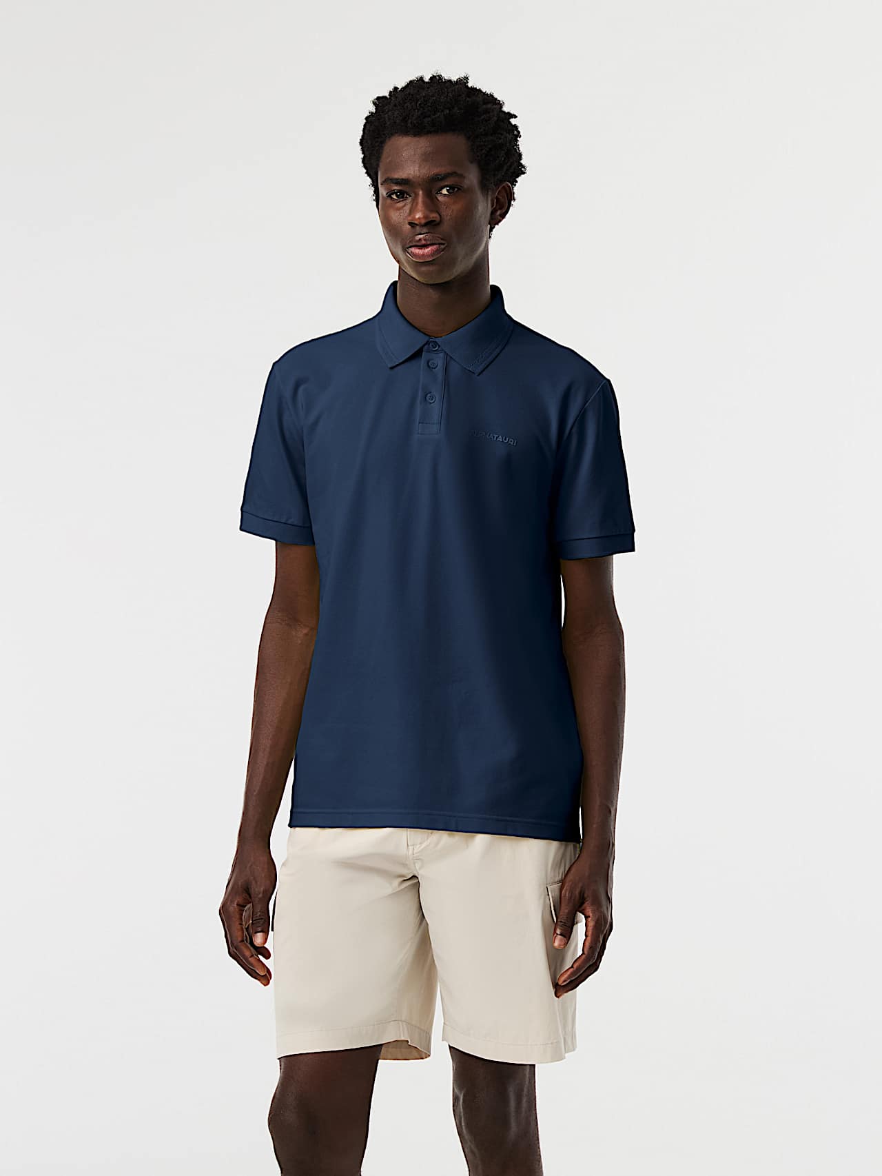 AlphaTauri | JEMMO V1.Y10.01 | Polo in cotone biologico in Dark Navy for Uomo