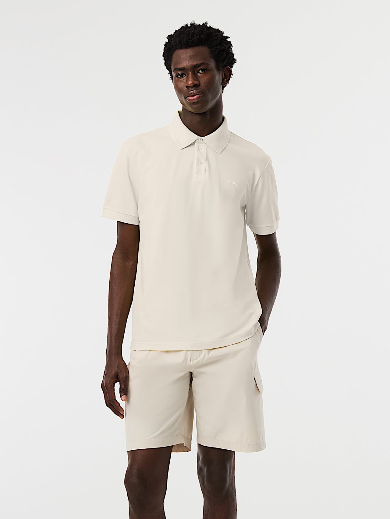 AlphaTauri | JEMMO V1.Y10.01 | Poloshirt aus Biobaumwolle in Stone für Herren
