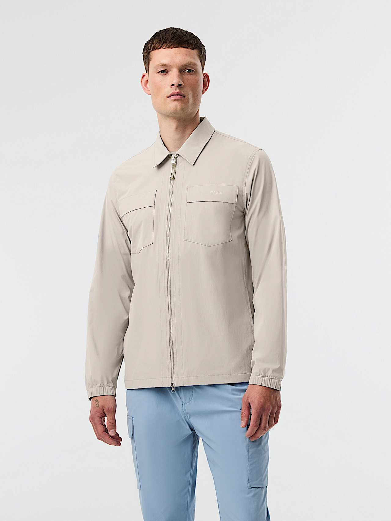 AlphaTauri | WEXAL V1.Y10.01 | Overshirt aus Performance Stretch in Stone für Herren