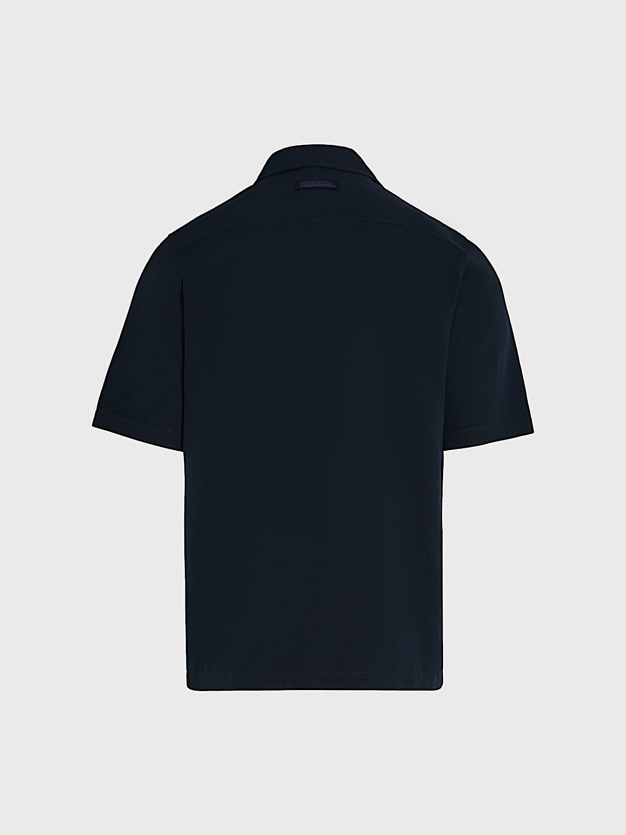 AlphaTauri | WAREH V1.Y10.01 | Locker geschnittenes Hemd aus Baumwolle-Leinen-Mix in Dark Navy für Herren