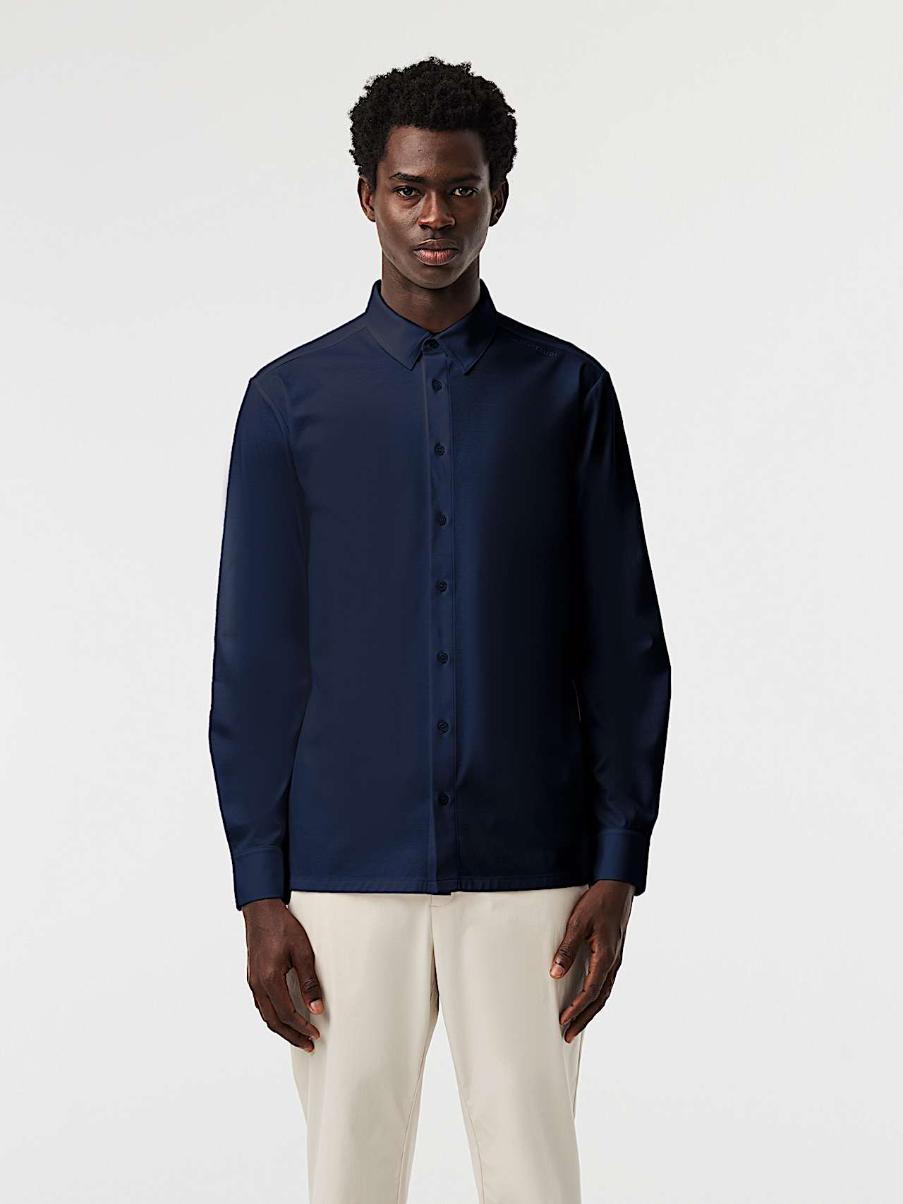 AlphaTauri | WYMI V1.Y10.01 | Chemise en jersey de coton biologique in Dark Navy for Homme