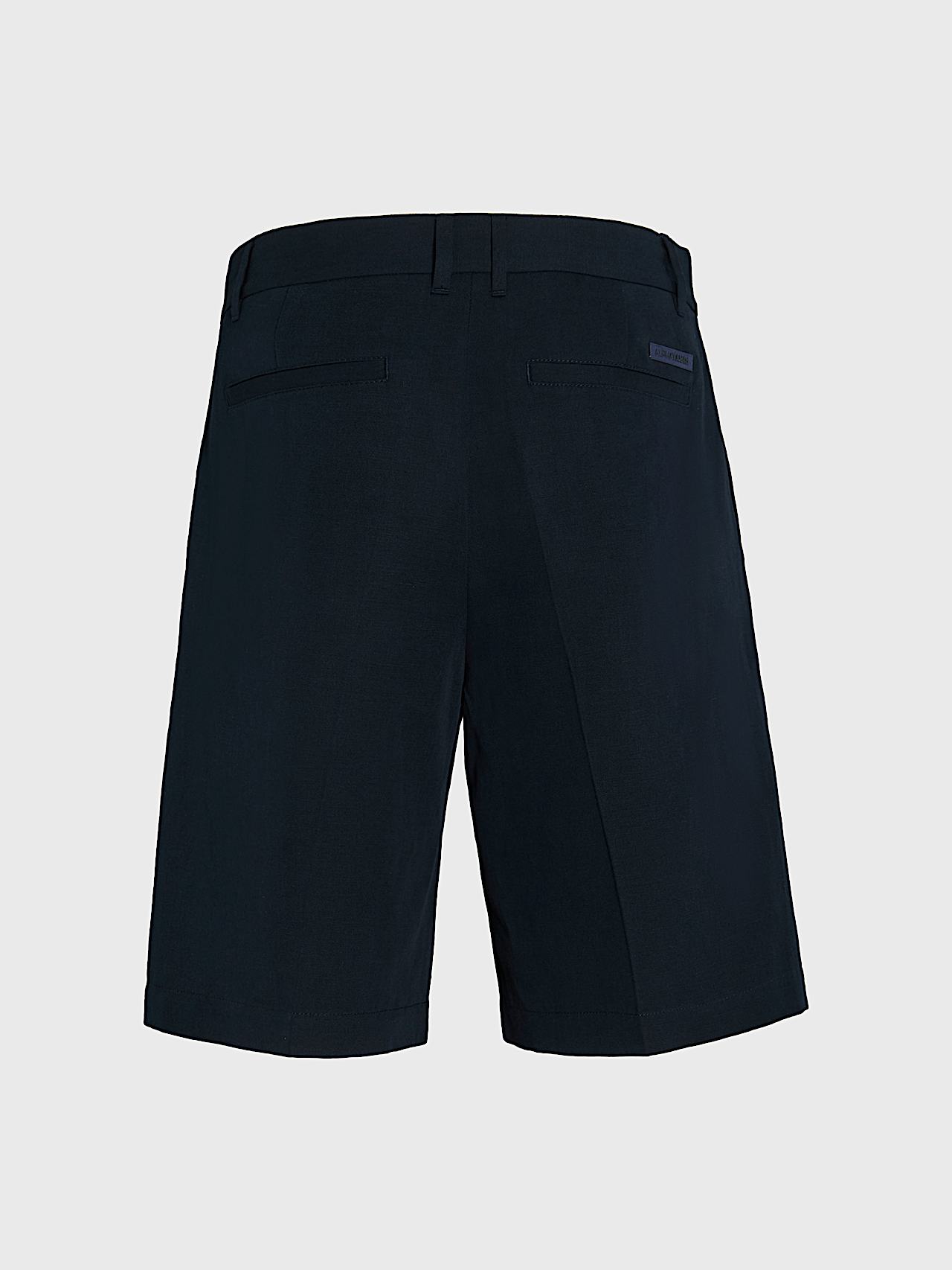 AlphaTauri | PINO V1.Y10.01 | Shorts en mezcla de lino y algodón in Dark Navy for Hombre